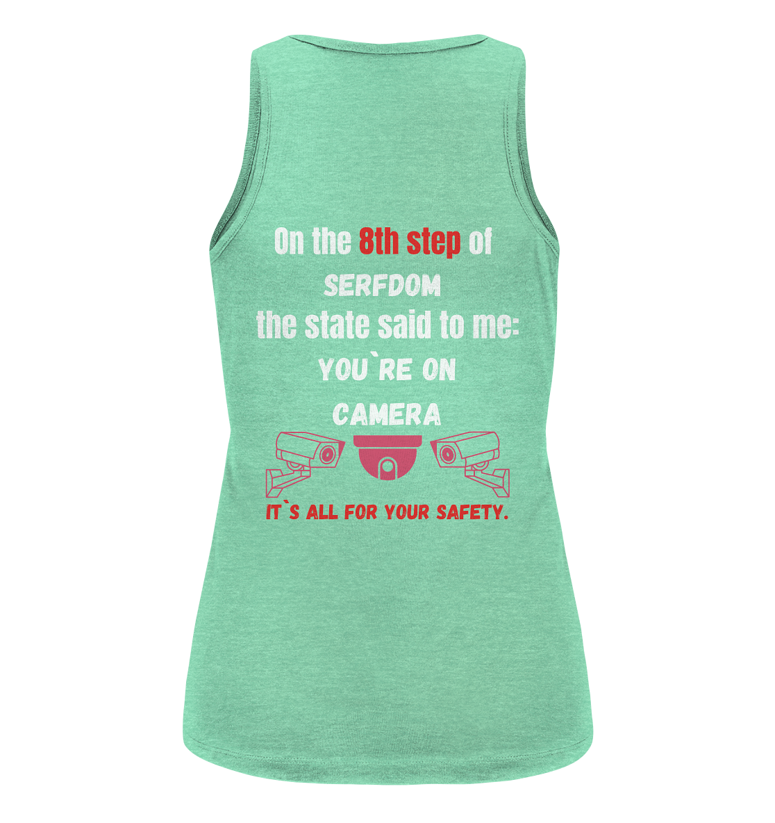 8th step of serfdom the state said to me: YOU`RE ON CAMERA # RÜCKENDRUCK # (Ladies Collection 21% Rabatt bis zum Halving 2024) - Ladies Organic Tank-Top