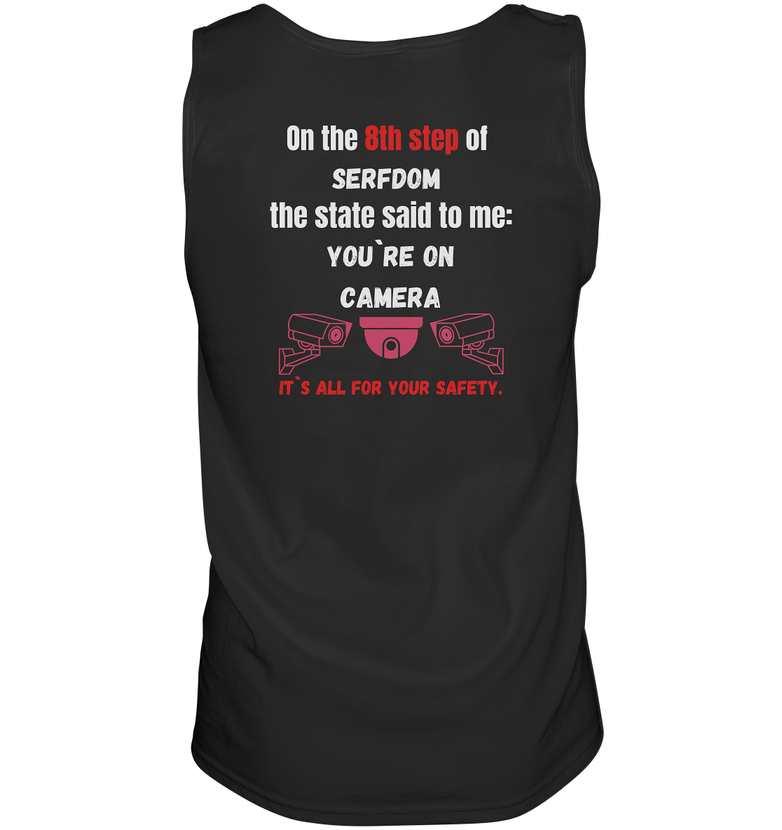 8th step of serfdom - YOU`RE ON CAMERA - RÜCKENDRUCK (Herren, Men) - Tank-Top