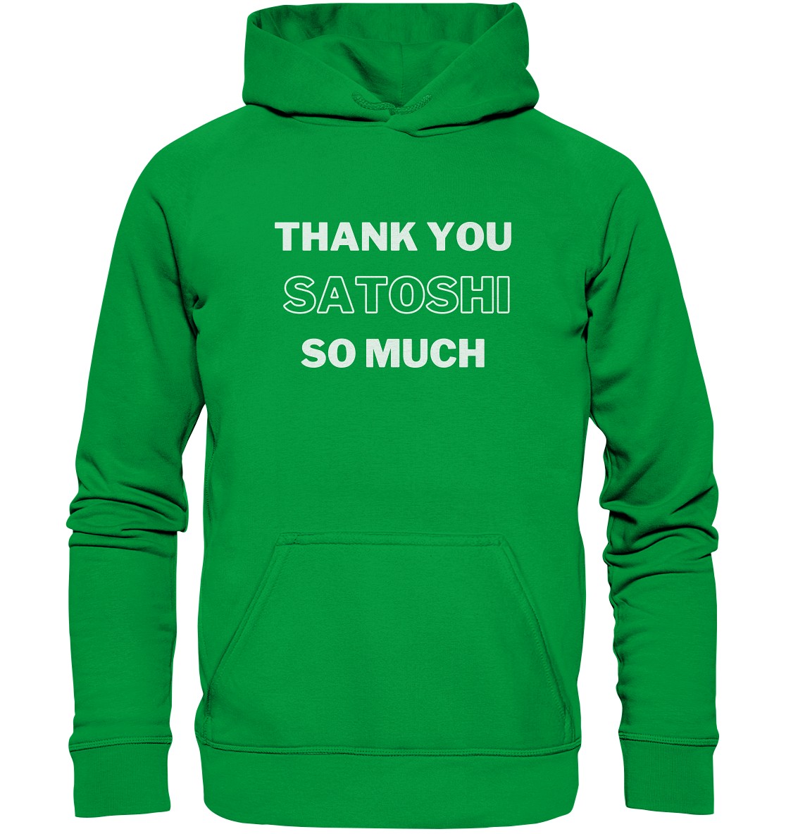 THANK YOU SO MUCH SATOSHI (Version pure white) - LADIES COLLECTION 21% automat. Rabatt bis zum Halving 2024 - Basic Unisex Hoodie