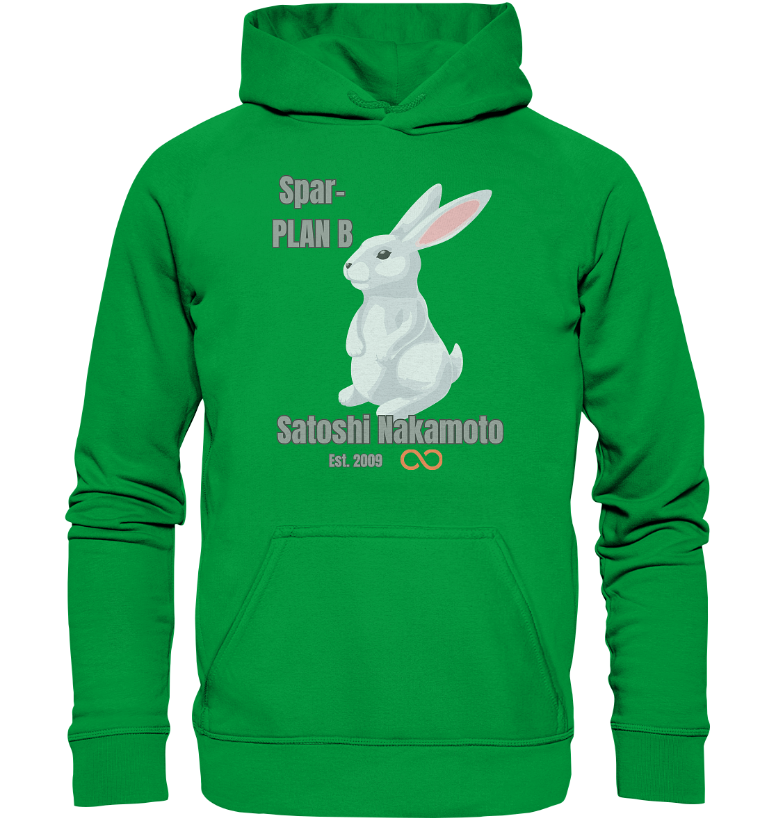 Spar-PLAN B SATOSHI NAKAMOTO Est. 2009 (unendlich) - LADIES COLLECTION 21% automat. Rabatt bis zum Halving 2024 - Basic Unisex Hoodie