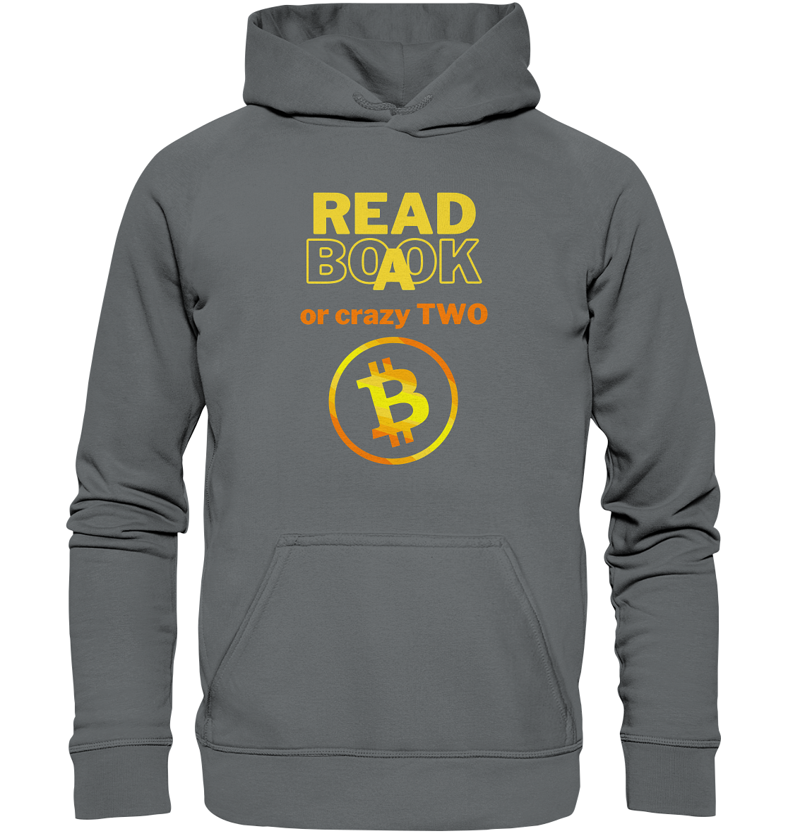 READ A BOOK or CRAZY TWO - (Variante crazy in orange) - Basic Unisex Hoodie