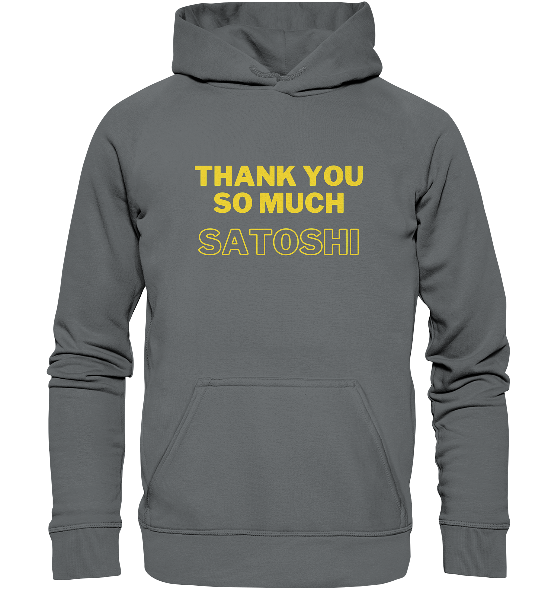 THANK YOU SO MUCH SATOSHI (gelbe Schrift) - Basic Unisex Hoodie
