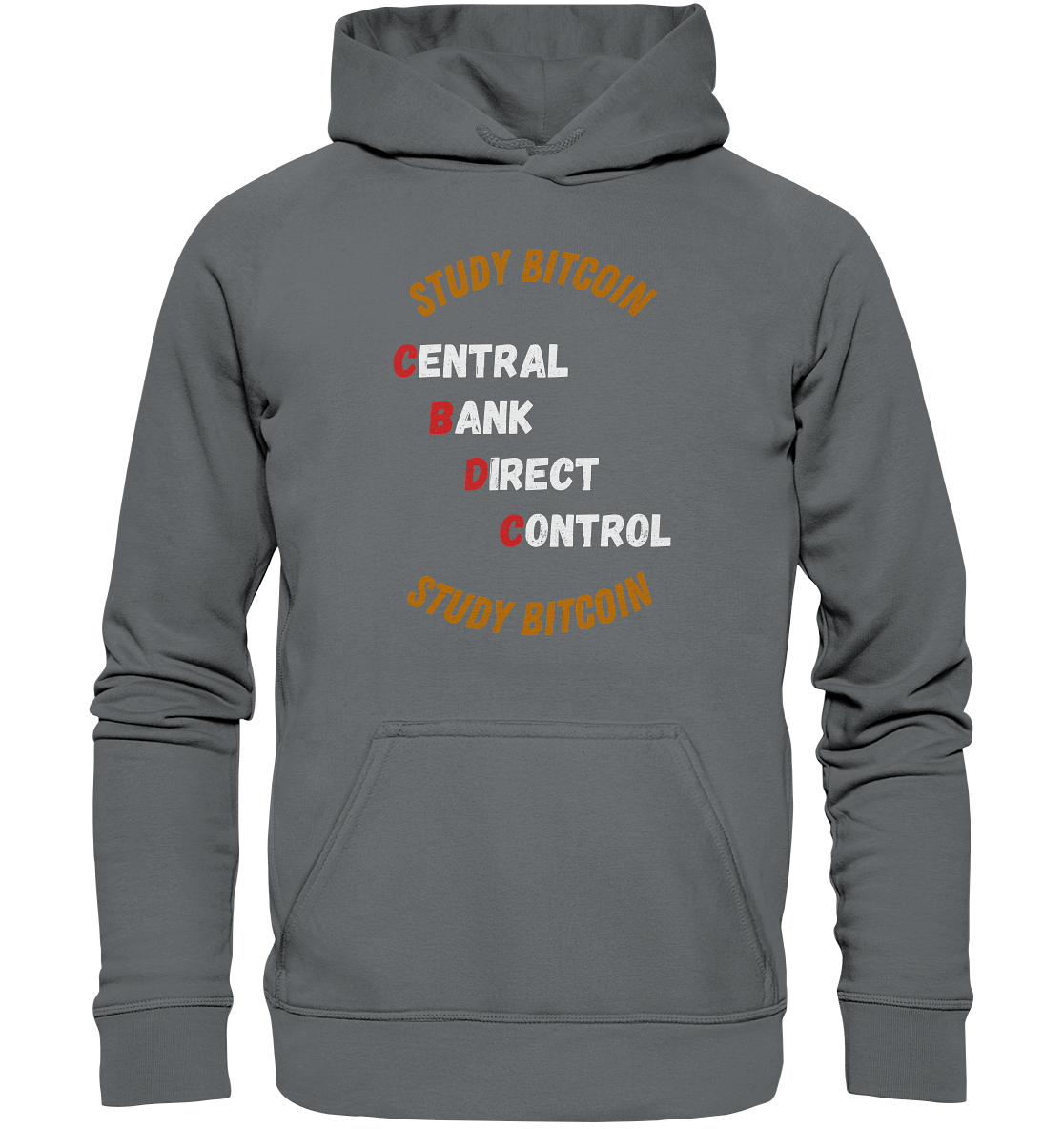 CENTRAL BANK DIRECT CONTROL - STUDY BITCOIN (Ladies Collection 21% Rabatt bis zum Halving 2024) - Basic Unisex Hoodie