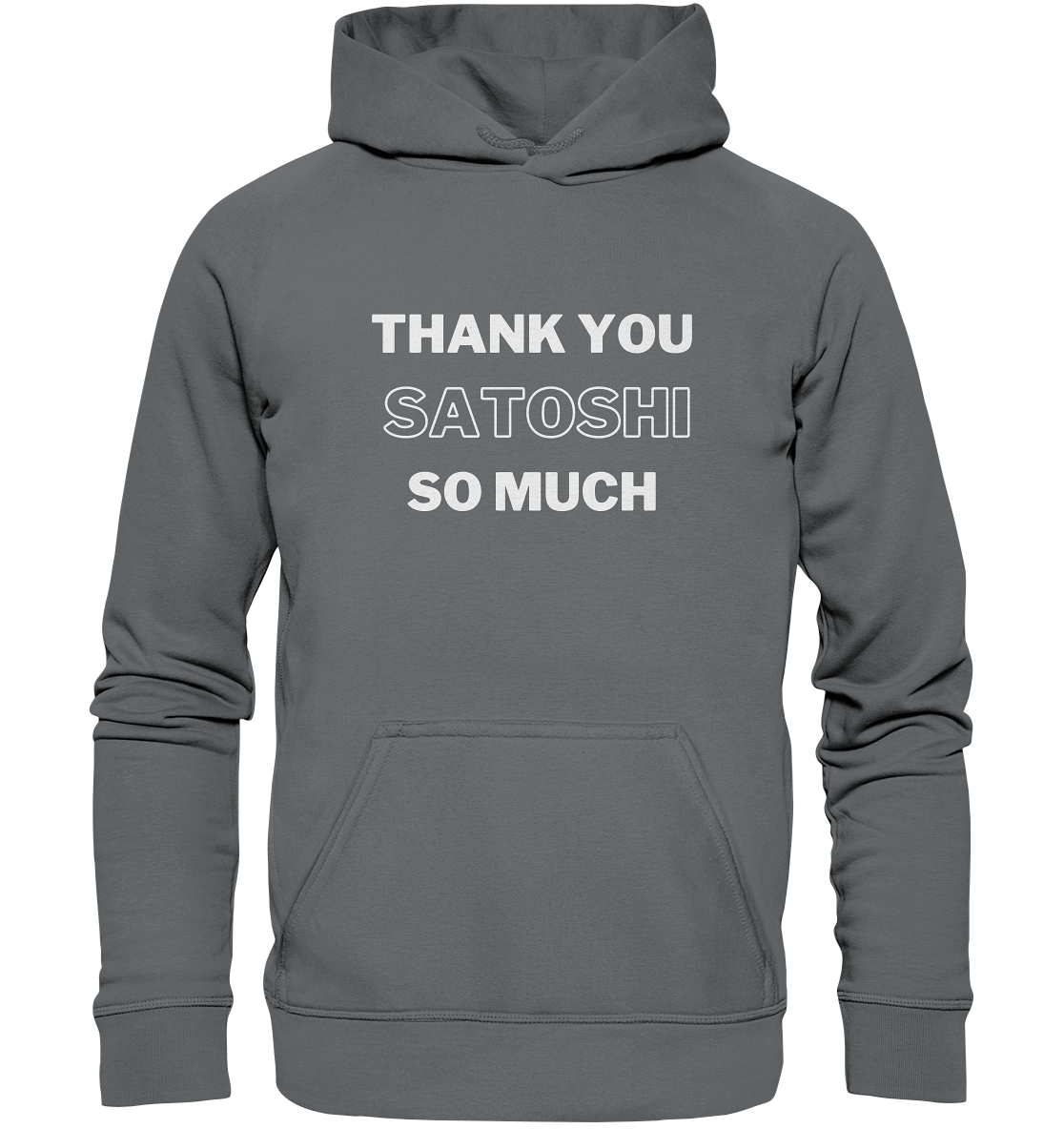 THANK YOU SO MUCH SATOSHI (Version pure white) - Basic Unisex Hoodie