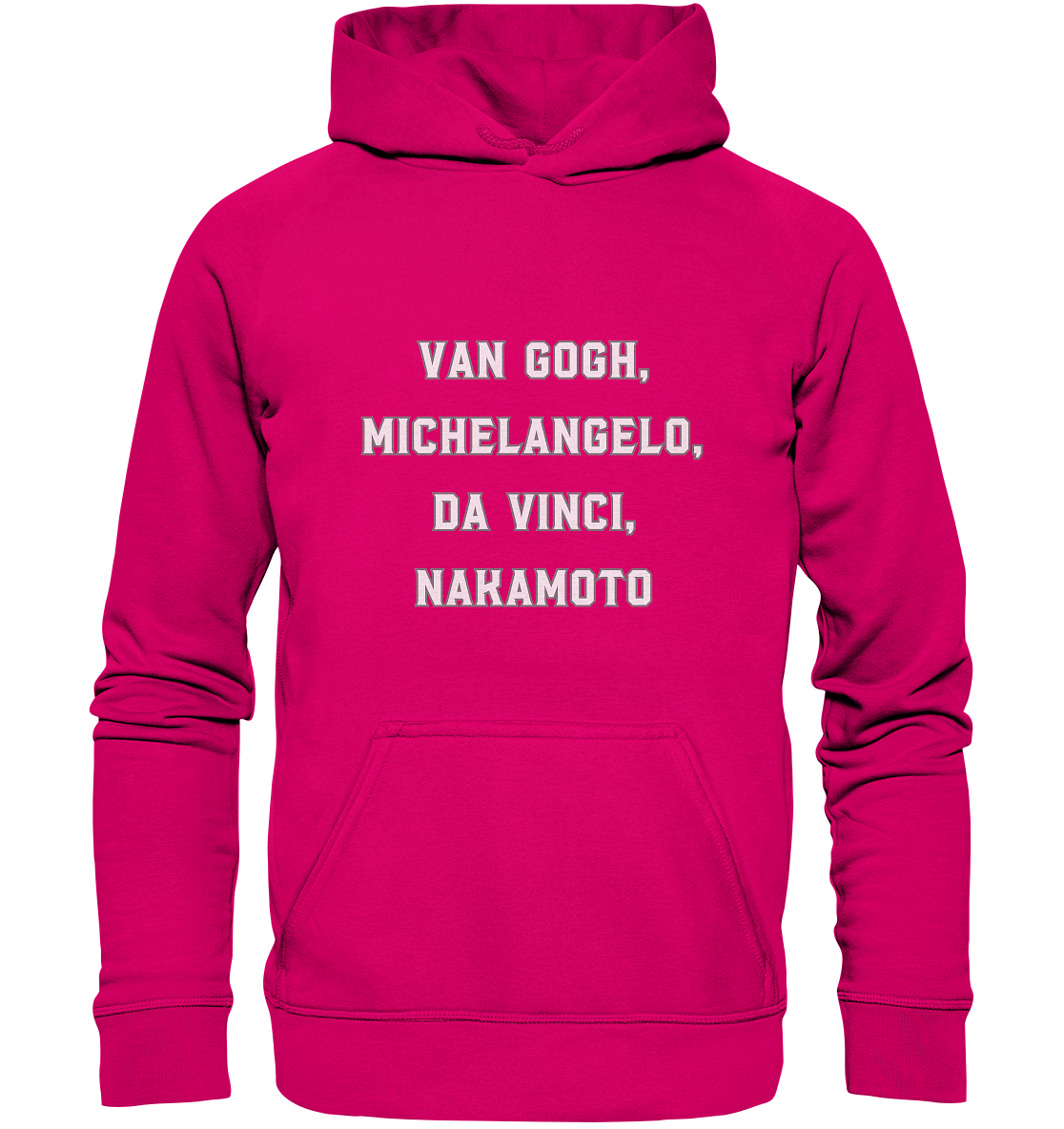 van Gogh, Michelangelo, da Vinci, Nakamoto - Basic Unisex Hoodie