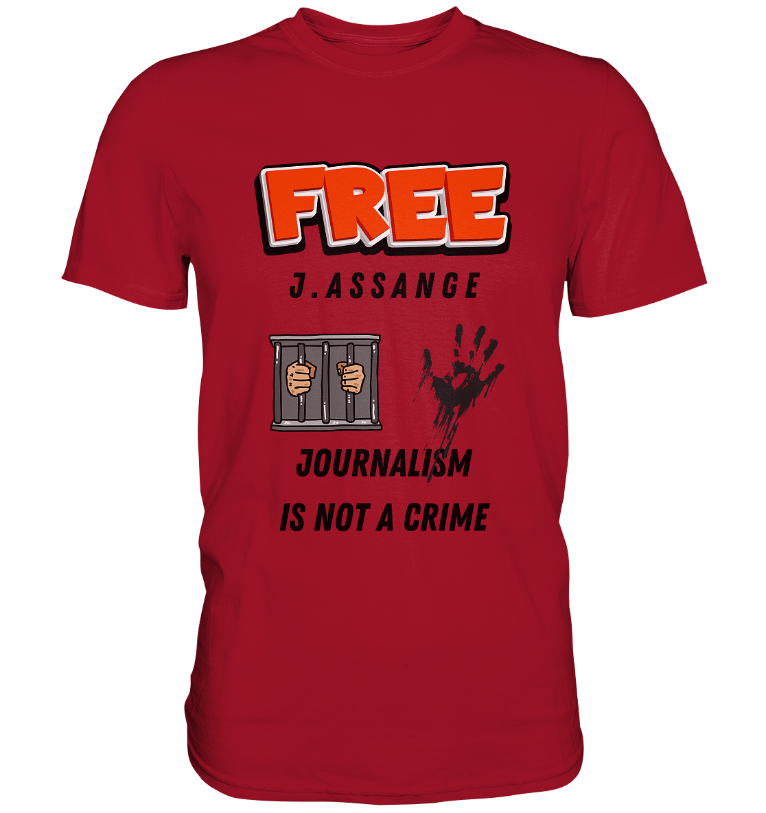 FREE J.ASSANGE - JOURNALISM IS NOT A CRIME (2 GRAFIKEN) - Classic Shirt