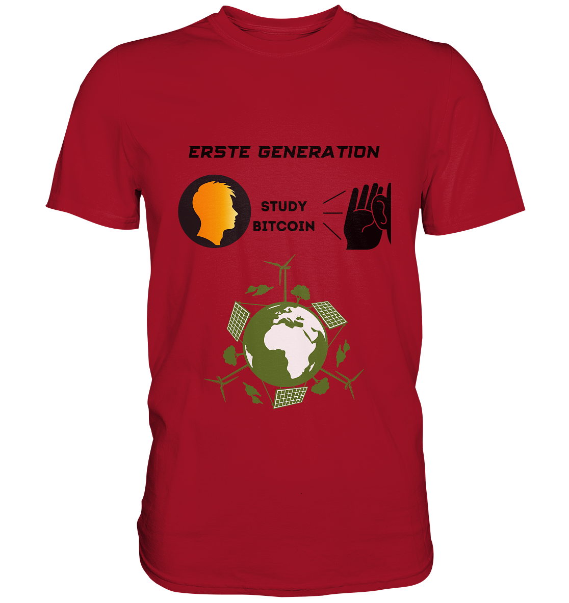 ERSTE (Bitcoin) GENERATION - STUDY BITCOIN - (green Energy Grafik) - Classic Shirt