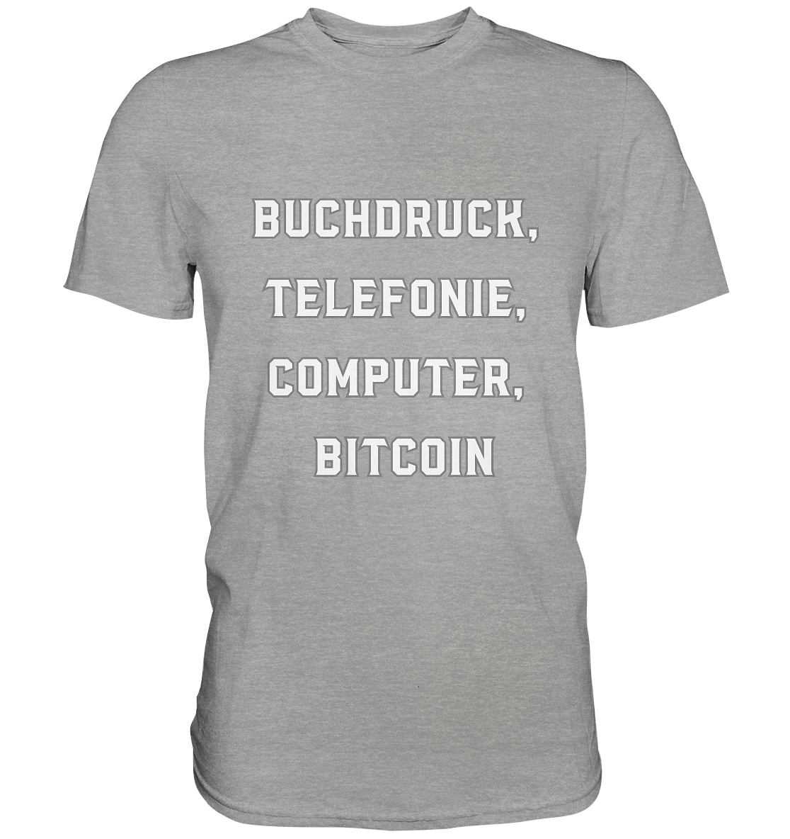 Buchdruck, Telefonie, Computer, Bitcoin - Classic Shirt