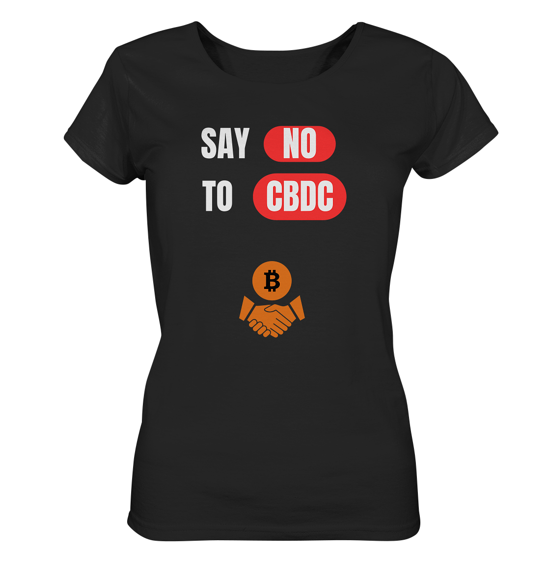 SAY NO TO CBDC - Variante (Ladies Collection 21% Rabatt bis zum Halving 2024) - Ladies Organic Basic Shirt