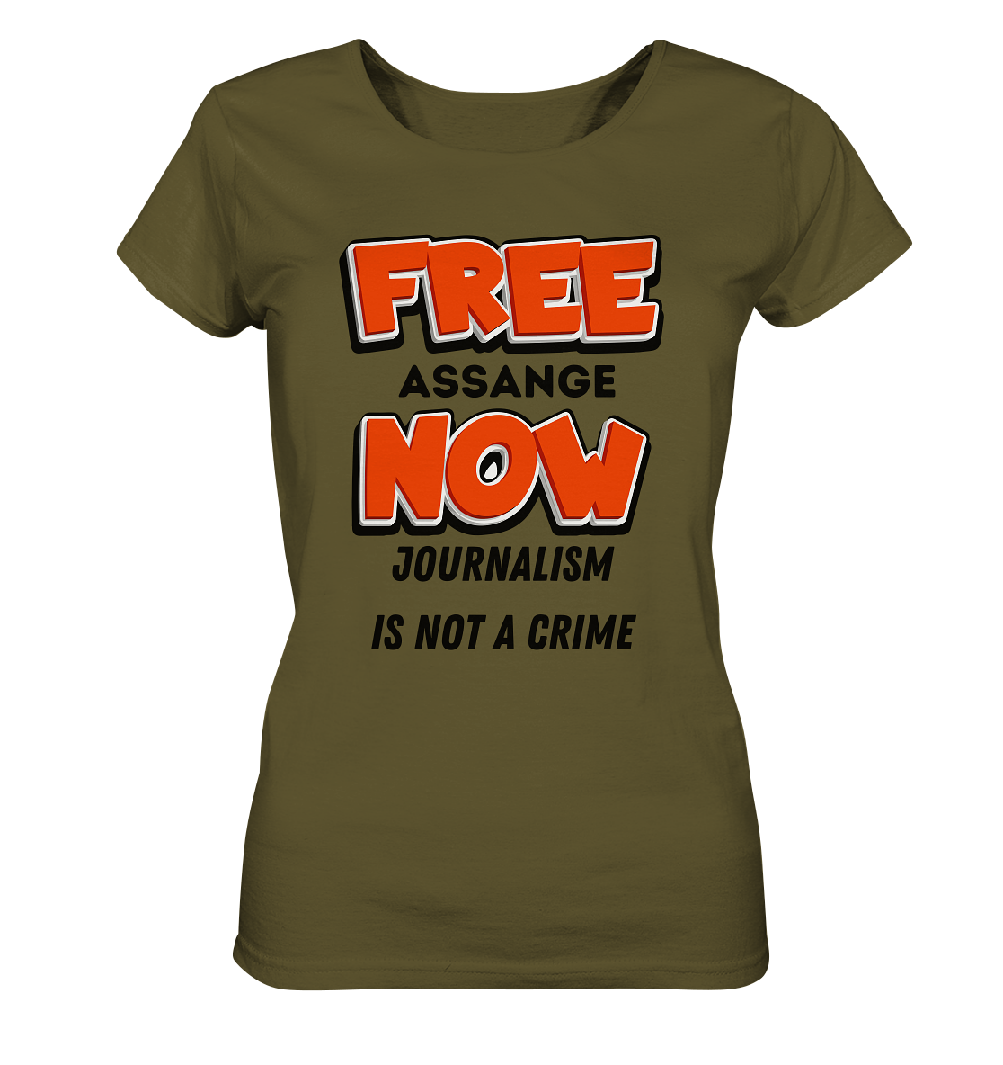 FREE ASSANGE NOW - JOURNALISM IS NOT A CRIME (Ladies Collection 21% Rabatt bis zum Halving 2024) - Ladies Organic Shirt
