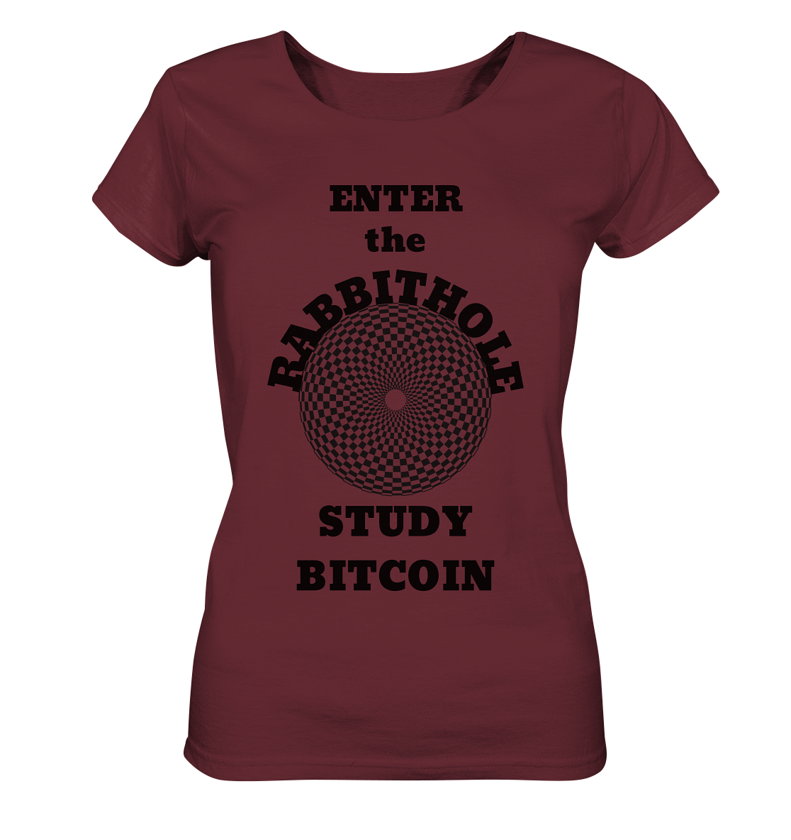 ENTER the RABBITHOLE - STUDY BITCOIN # Ladies Collection 21% Rabatt bis zum Halving 2024 - Ladies Organic Shirt