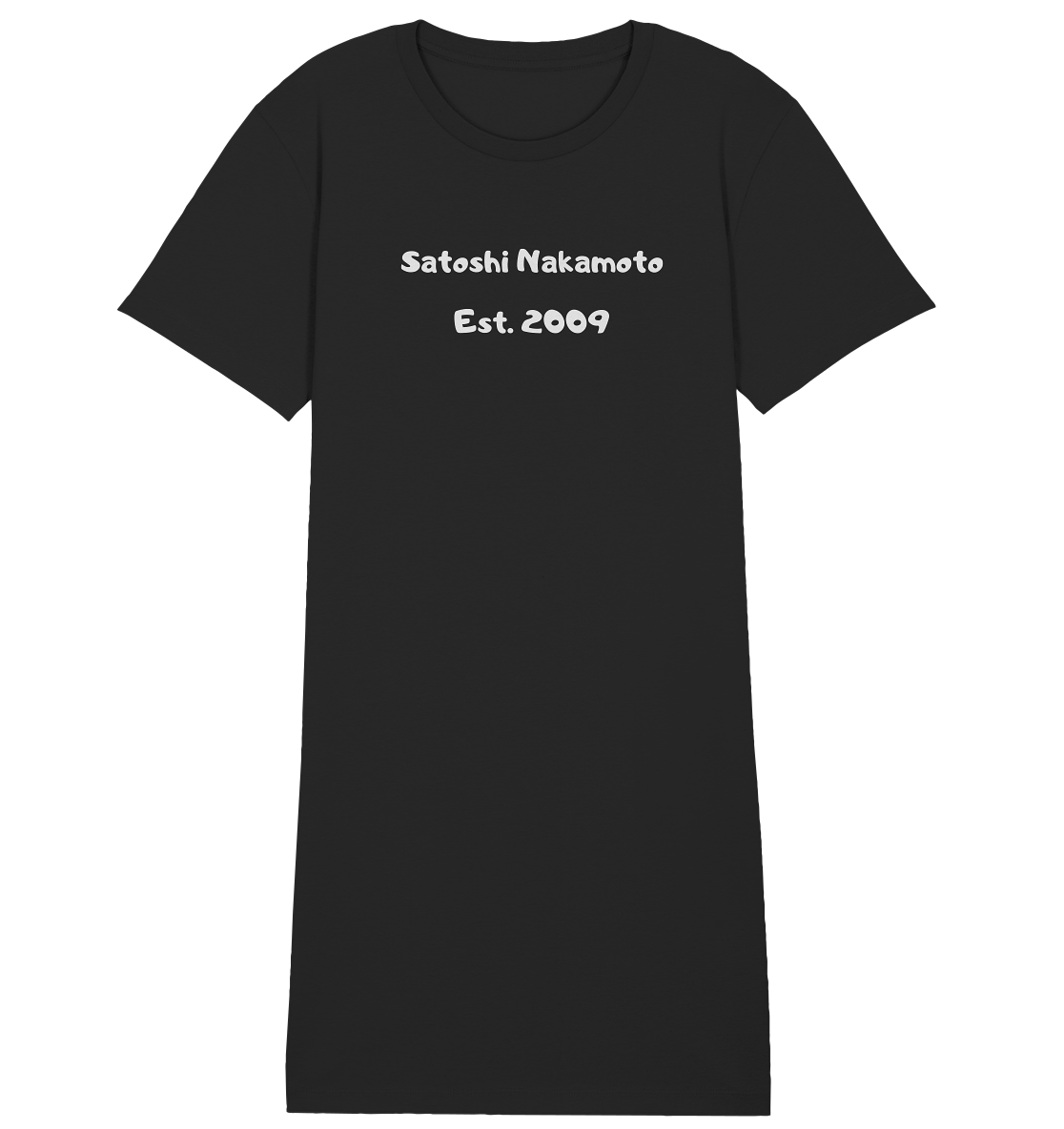 SATOSHI NAKAMOTO Est. 2009 (Signatur pur) - LADIES COLLECTION 21% automat. Rabatt bis zum Halving 2024 - Ladies Organic Shirt Dress