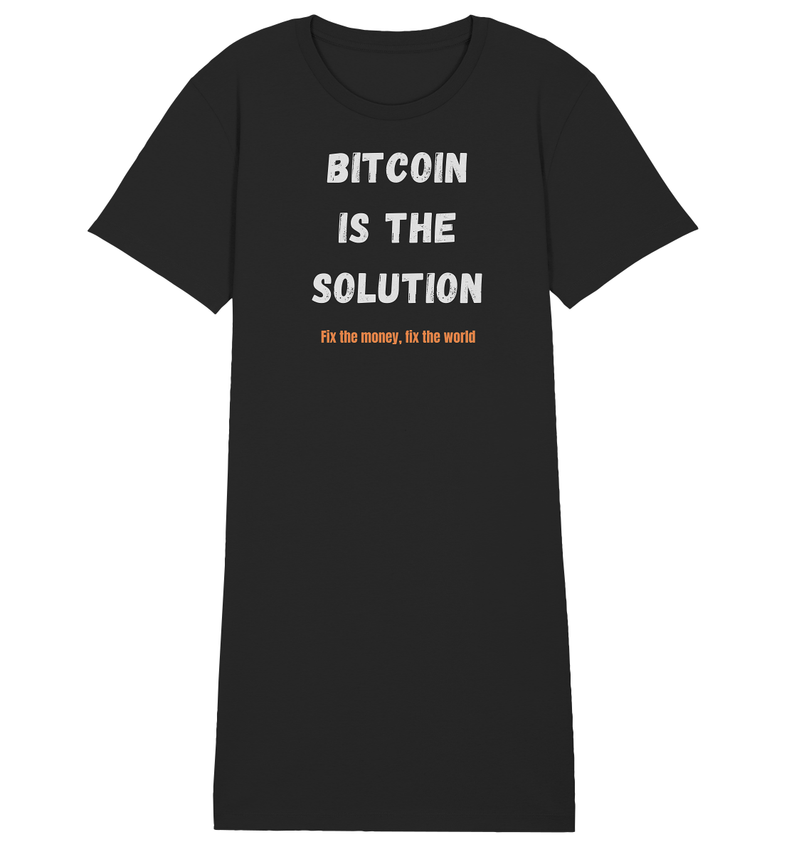BITCOIN IS THE SOLUTION - Fix the money, fix the world - LADIES COLLECTION 21% automat. Rabatt bis zum Halving 2024 - Ladies Organic Shirt Dress