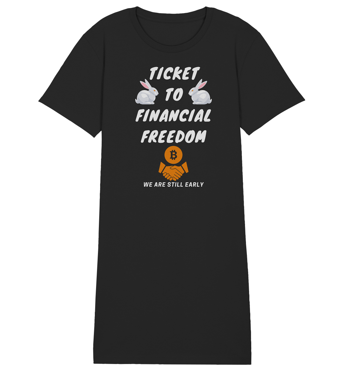 TICKET TO FINANCIAL FREEDOM - LADIES COLLECTION 21% automat. Rabatt bis zum Halving 2024 - Ladies Organic Shirt Dress