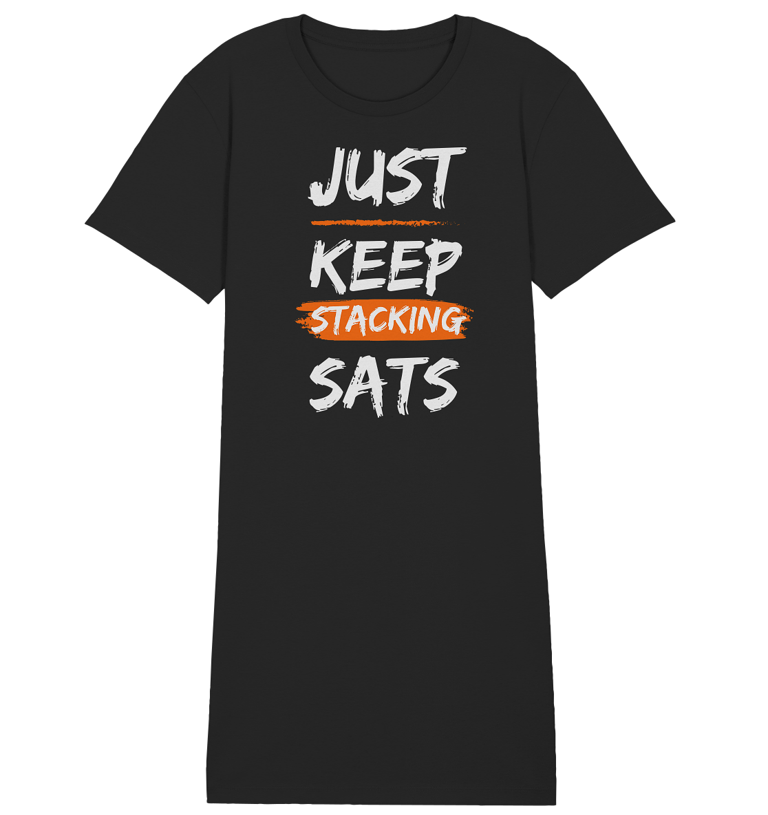 JUST KEEP STACKING SATS - LADIES COLLECTION 21% automat. Rabatt bis zum Halving 2024 - Ladies Organic Shirt Dress