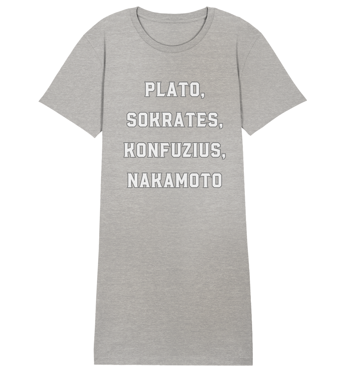 PLATO, SOKRATES, KONFUZIUS, NAKAMOTO - Ladies Collection - Ladies Organic Shirt Dress