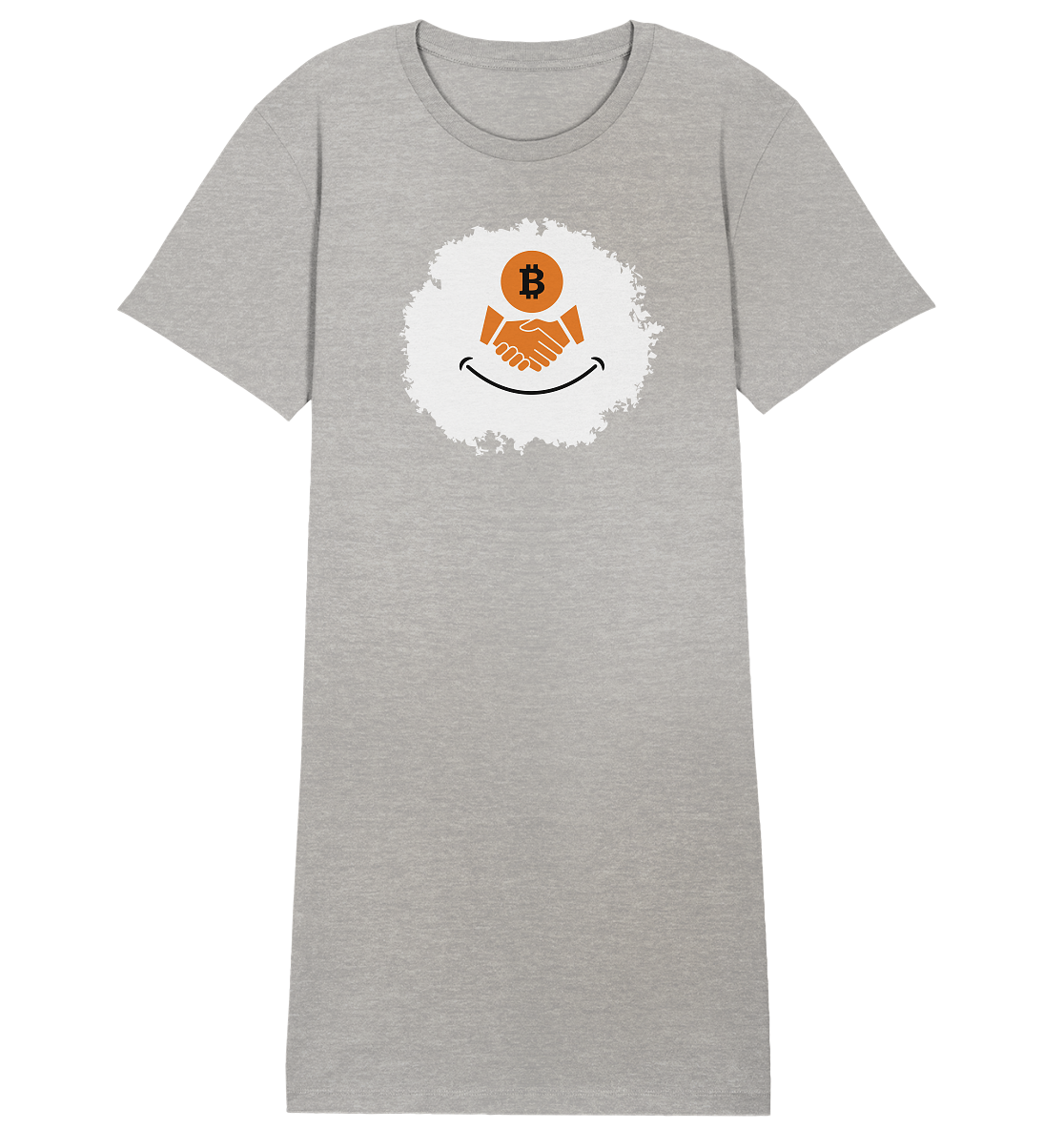 Smiley Bitcoin handshake - (Ladies Collection 21% Rabatt bis zum Halving 2024) - Ladies Organic Shirt Dress