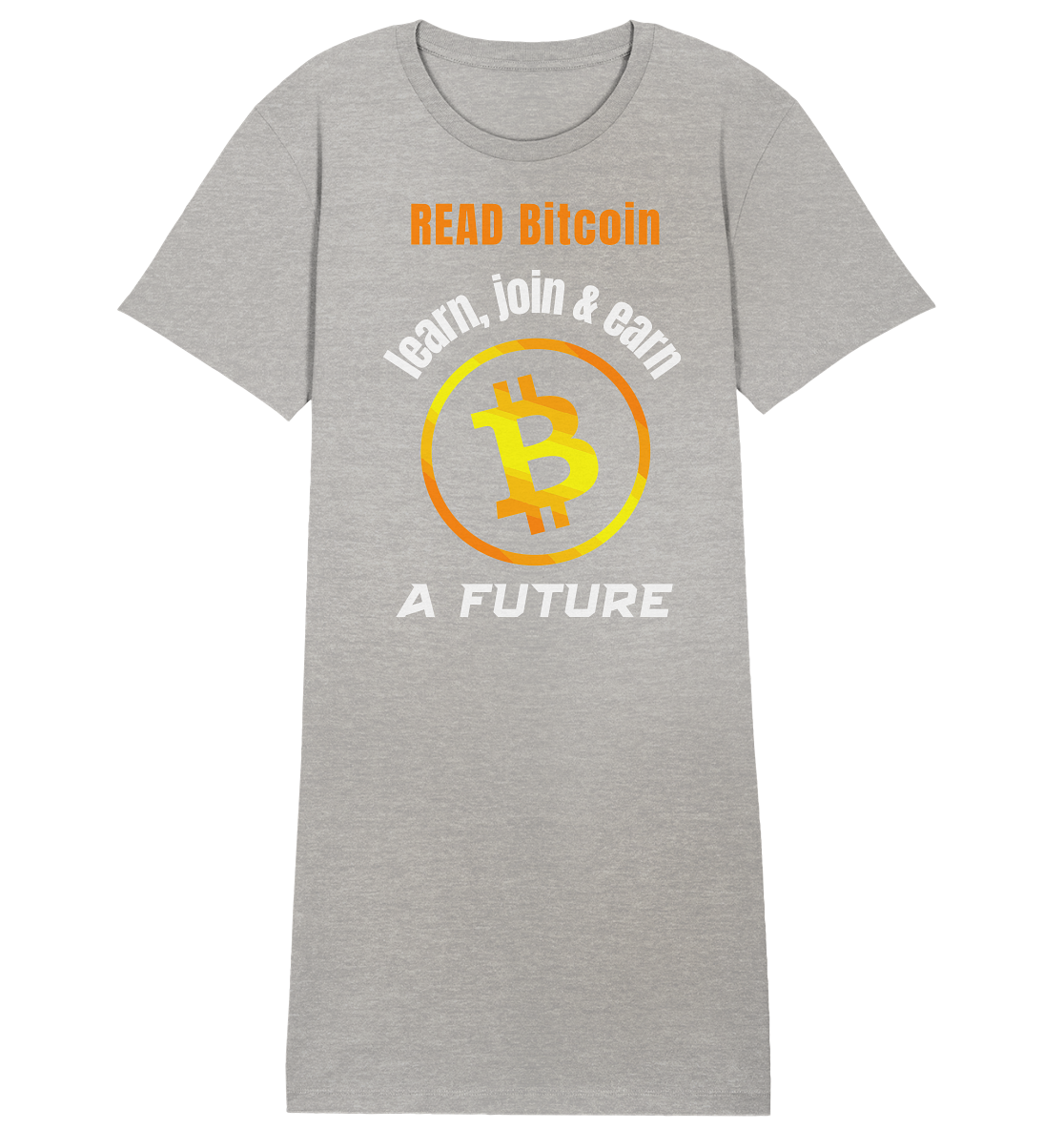READ BITCOIN learn, join & earn A FUTURE - Var. Ladies collection - Ladies Organic Shirt Dress
