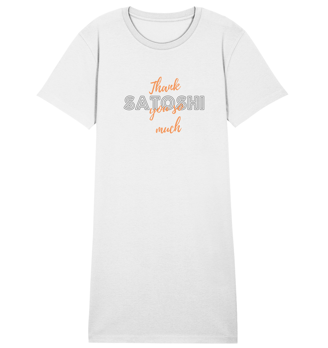 THANK YOU SO MUCH SATOSHI (Version Chaos) - LADIES COLLECTION 21% automat. Rabatt bis zum Halving 2024 - Ladies Organic Shirt Dress