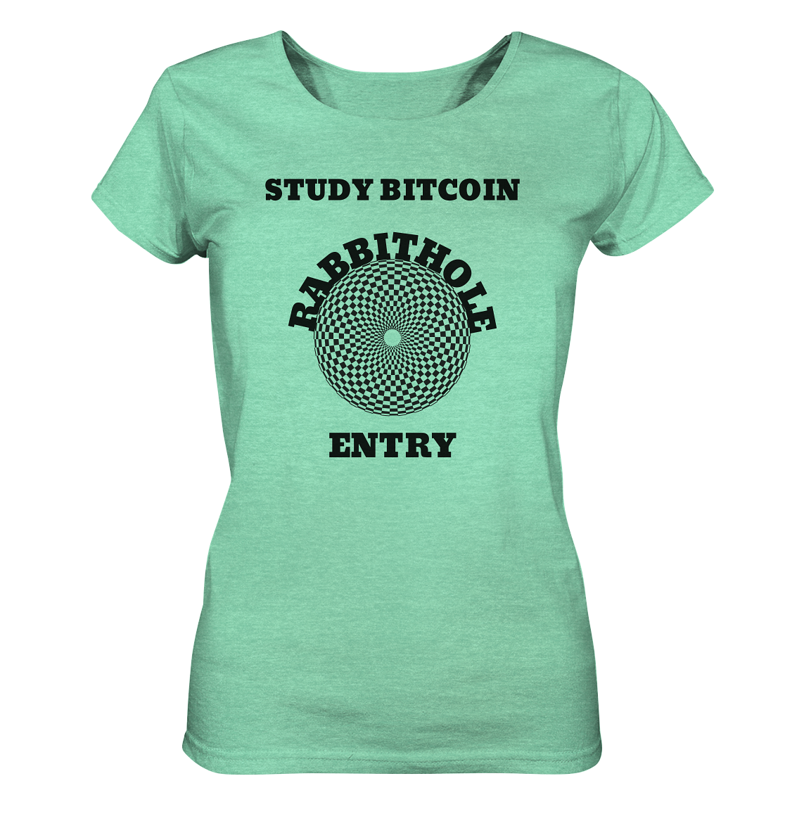STUDY BITCOIN - RABBITHOLE ENTRY # Ladies Collection 21% Rabatt bis zum Halving 2024 - Ladies Organic Shirt (meliert)