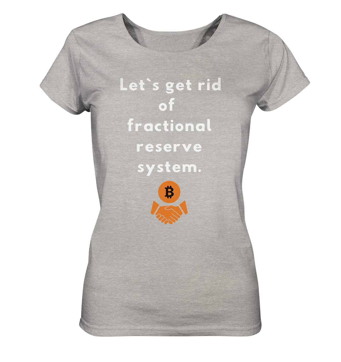 Let`s get rid of fractional reserve system (Ladies Collection 21% Rabatt bis zum Halving 2024) - Ladies Organic Shirt (meliert)