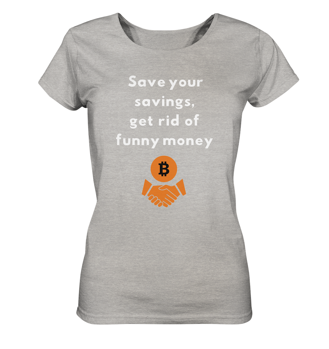 Save your savings, get rid of funny money (Ladies Collection 21% Rabatt bis zum Halving 2024) - Ladies Organic Shirt (meliert)