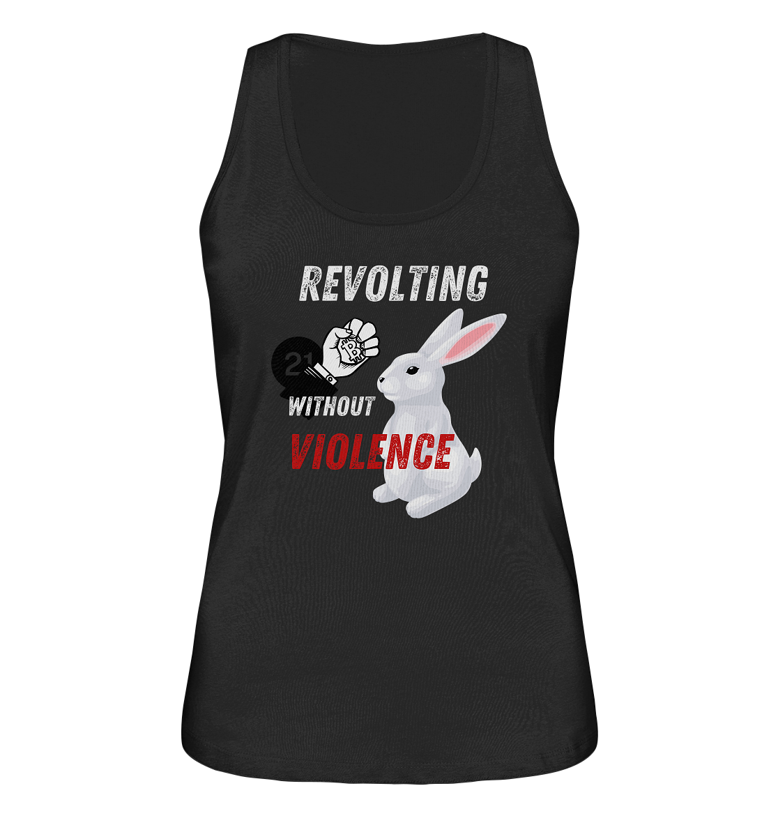 REVOLTING WITHOUT VIOLENCE - LADIES COLLECTION 21% automat. Rabatt bis zum Halving 2024 - Ladies Organic Tank-Top