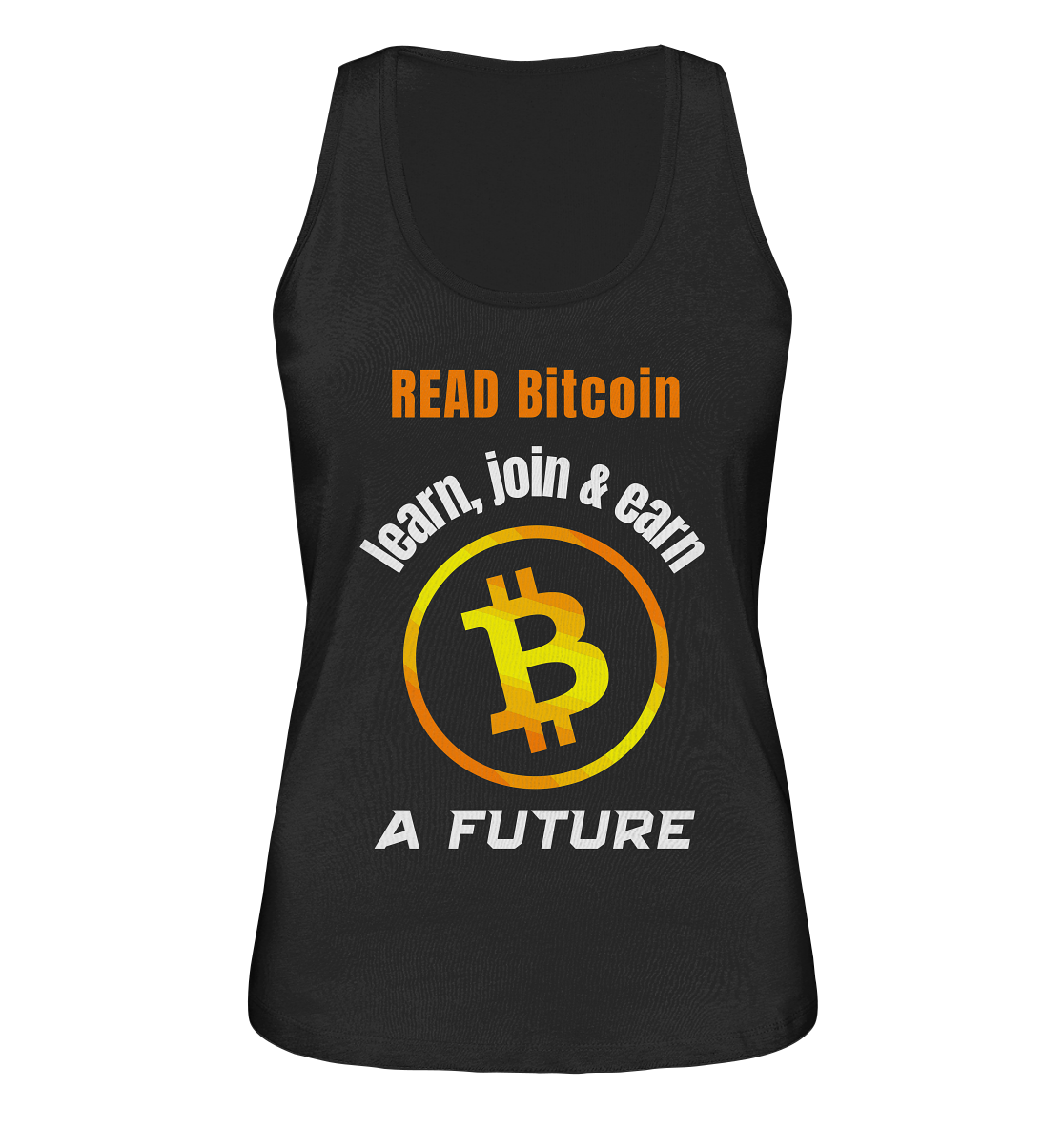READ BITCOIN learn, join & earn A FUTURE - Var. Ladies collection - Ladies Organic Tank-Top