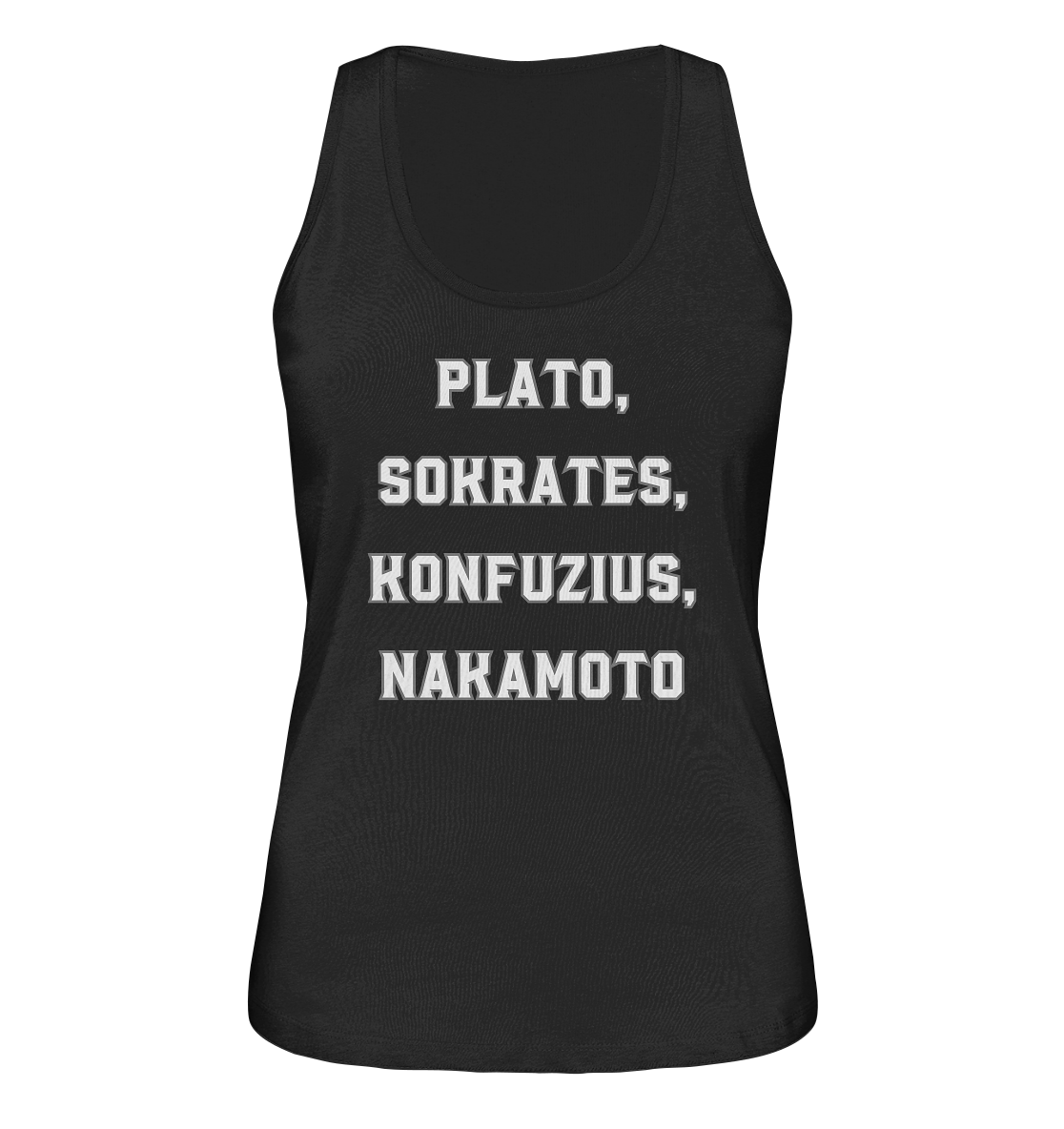 PLATO, SOKRATES, KONFUZIUS, NAKAMOTO - Ladies Collection - Ladies Organic Tank-Top