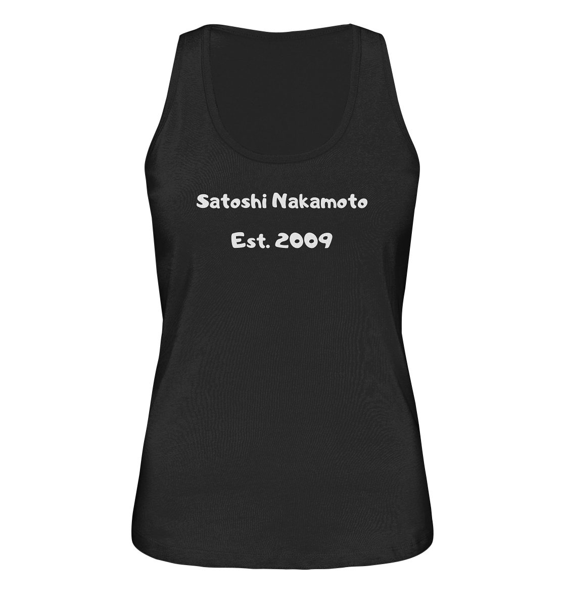 SATOSHI NAKAMOTO Est. 2009 (Signatur pur) - LADIES COLLECTION 21% automat. Rabatt bis zum Halving 2024 - Ladies Organic Tank-Top