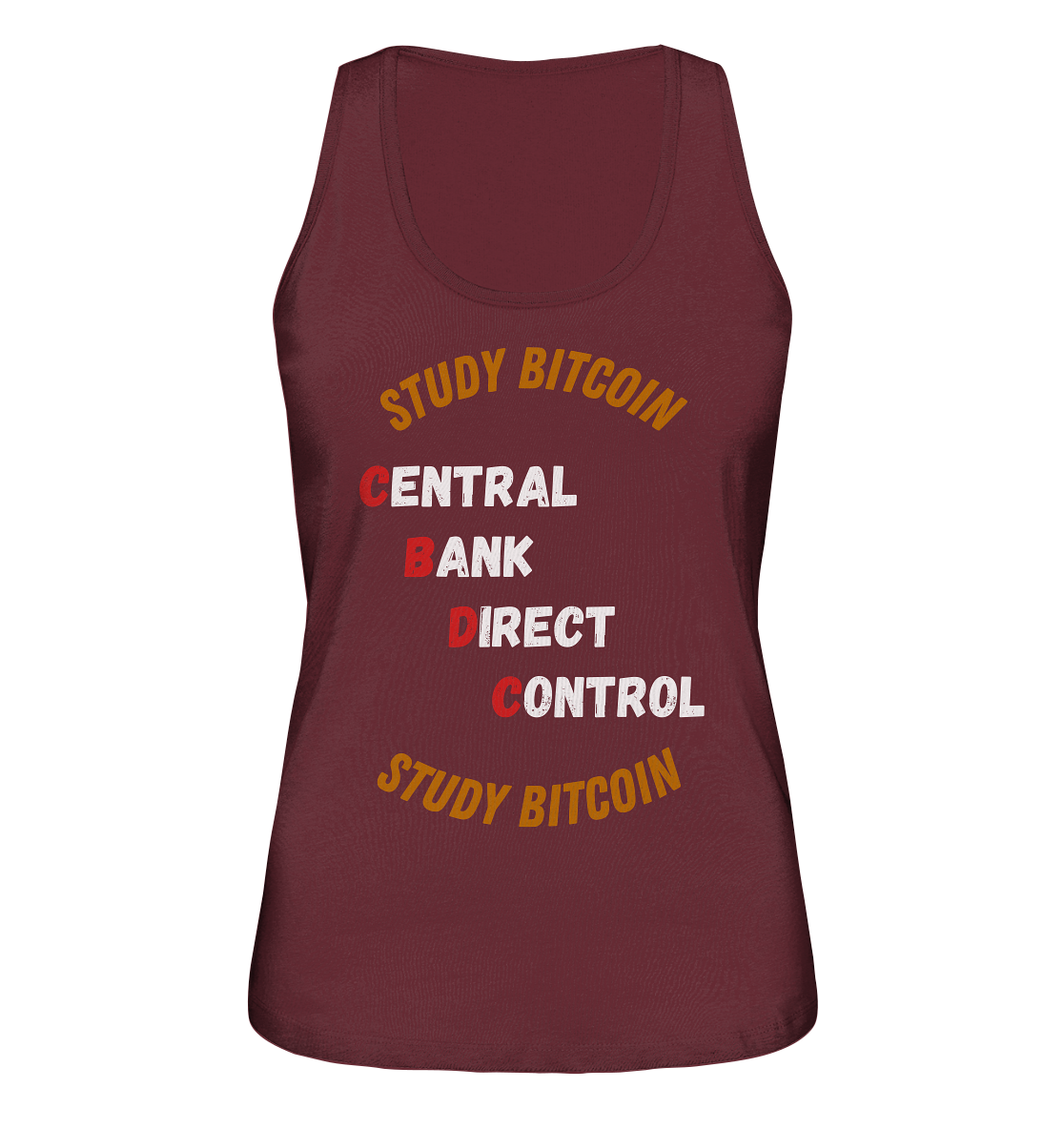 CENTRAL BANK DIRECT CONTROL - STUDY BITCOIN (Ladies Collection 21% Rabatt bis zum Halving 2024) - Ladies Organic Tank-Top