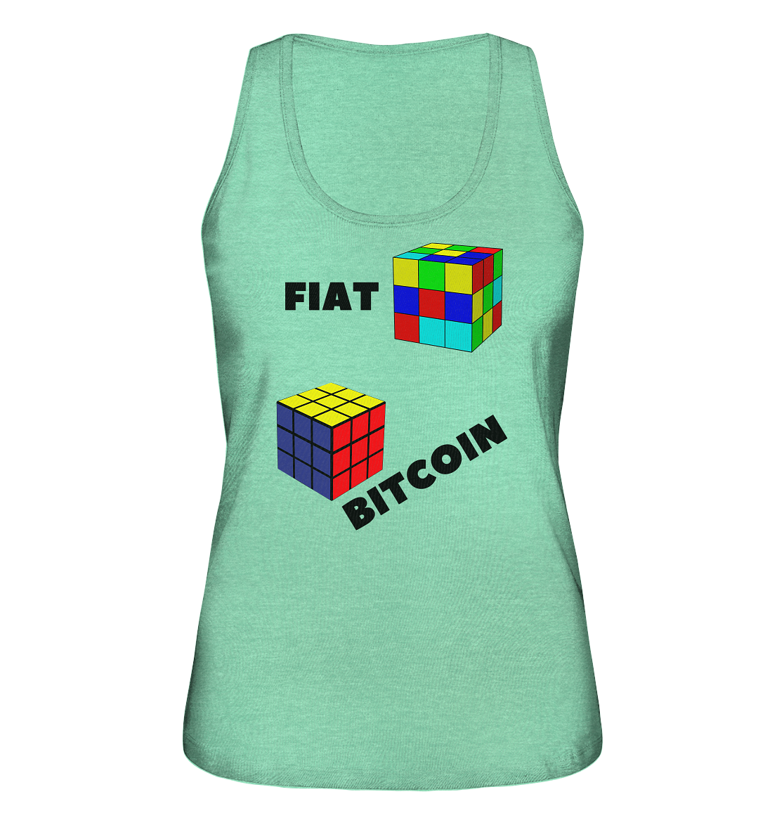 FIAT Cube Bitcoin Cube (Ladies Collection 21% Rabatt bis zum Halving 2024) - Ladies Organic Tank-Top