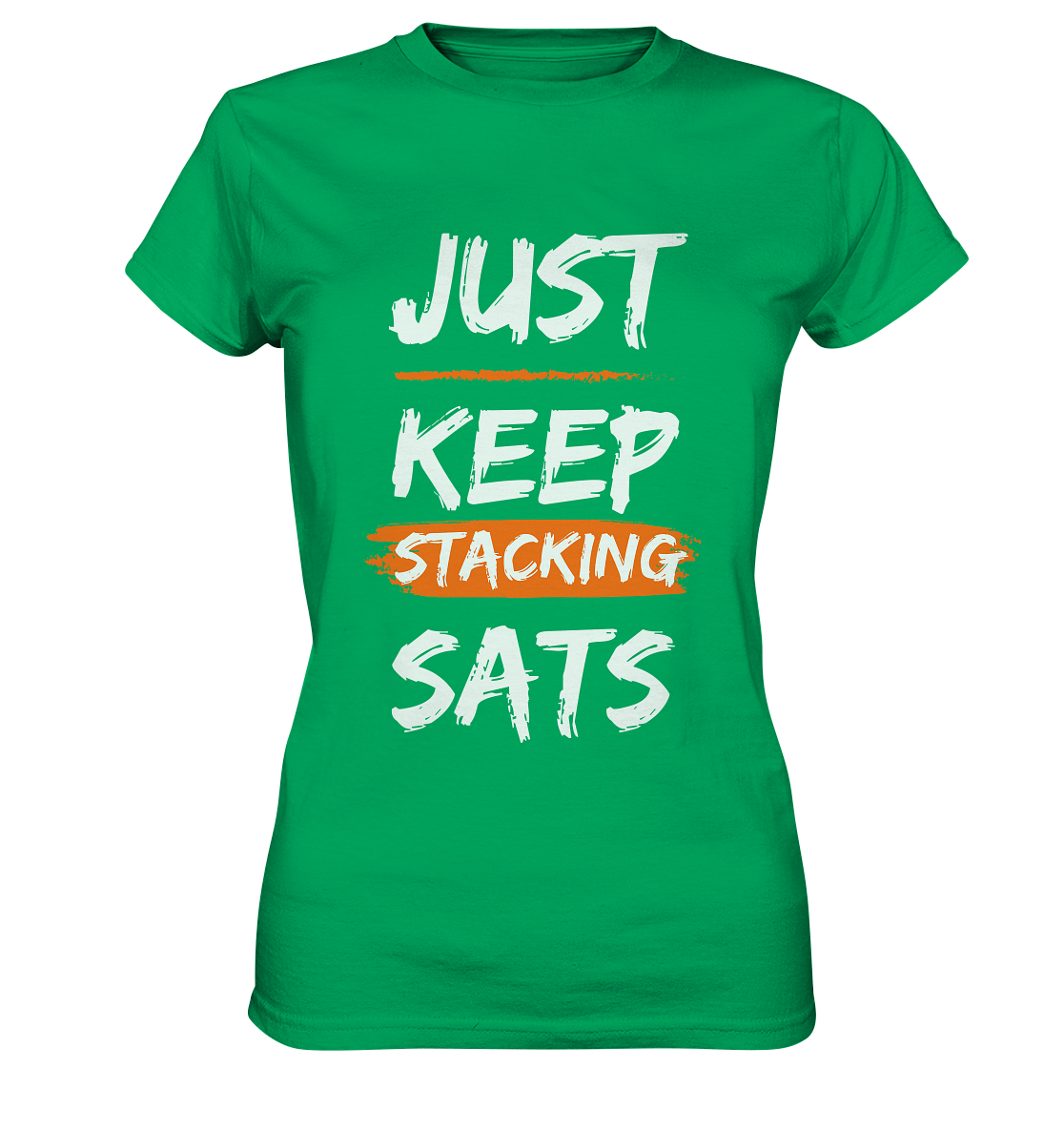 JUST KEEP STACKING SATS - LADIES COLLECTION 21% automat. Rabatt bis zum Halving 2024 - Ladies Premium Shirt
