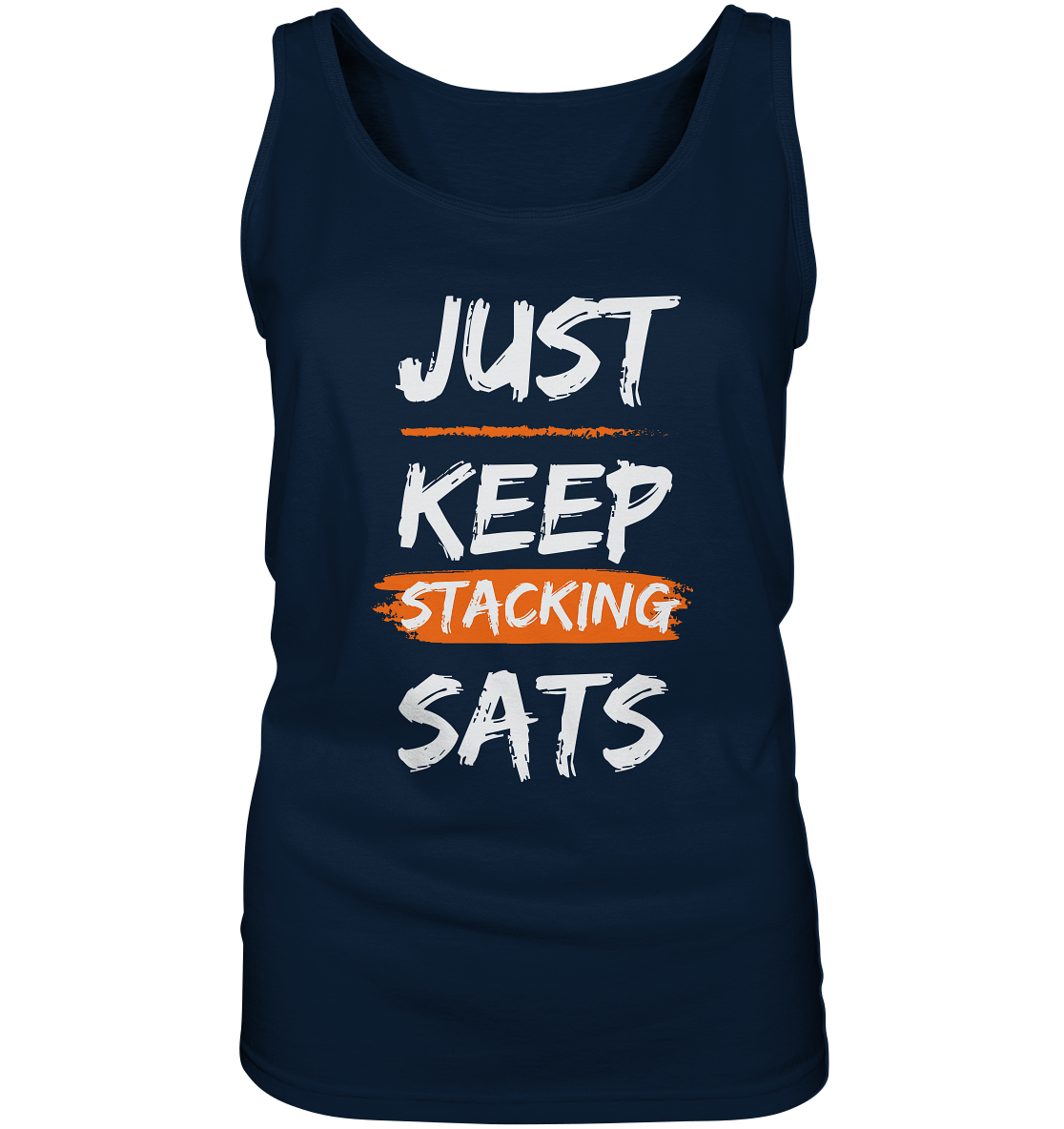 JUST KEEP STACKING SATS - LADIES COLLECTION 21% automat. Rabatt bis zum Halving 2024 - Ladies Tank-Top