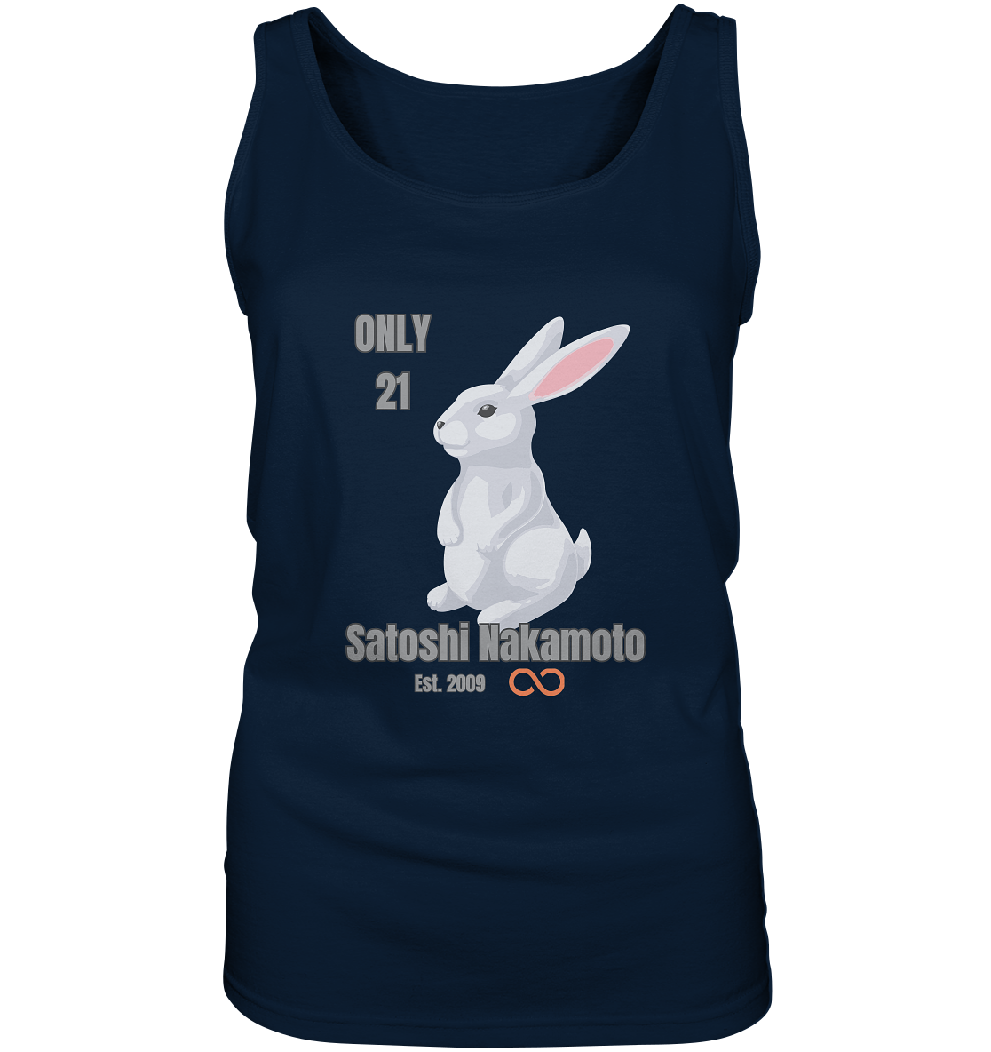 SATOSHI NAKAMOTO Est. 2009 (unendlich) ONLY 21- LADIES COLLECTION 21% automat. Rabatt bis zum Halving 2024 - Ladies Tank-Top