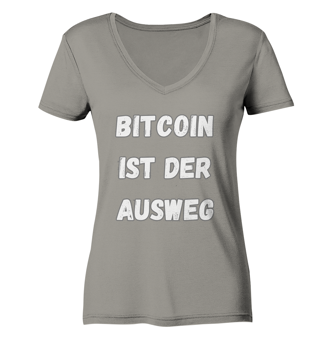 BITCOIN IST DER AUSWEG - LADIES COLLECTION 21% automat. Rabatt bis zum Halving 2024 - Ladies V-Neck Shirt
