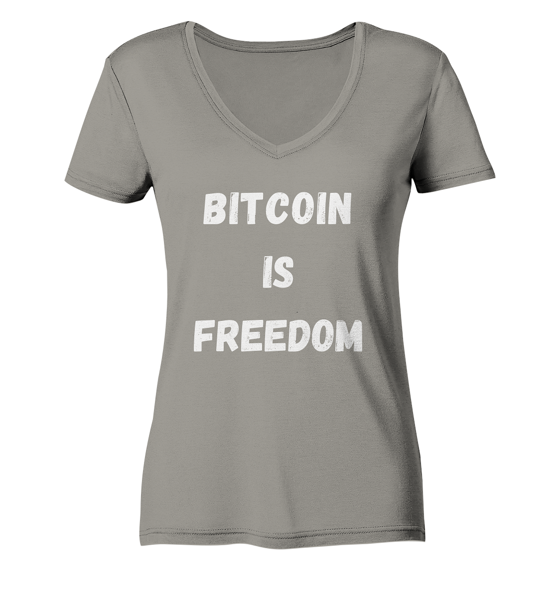 BITCOIN IS FREEDOM - LADIES COLLECTION 21% automat. Rabatt bis zum Halving 2024 - Ladies V-Neck Shirt