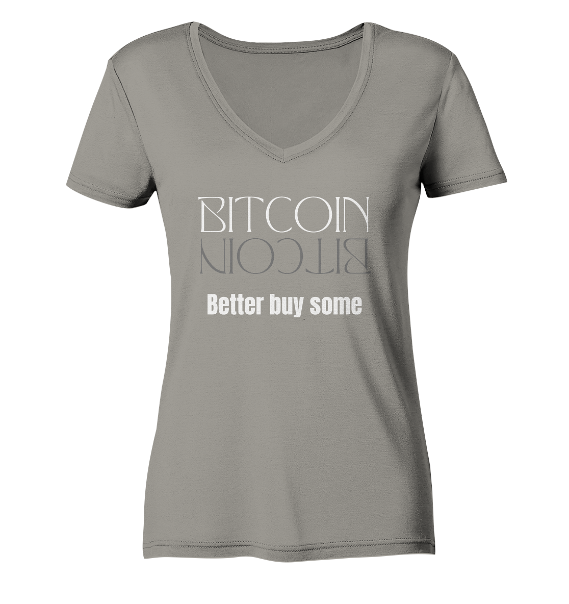BITCOIN better buy some - LADIES COLLECTION 21% automat. Rabatt bis zum Halving 2024 - Ladies V-Neck Shirt