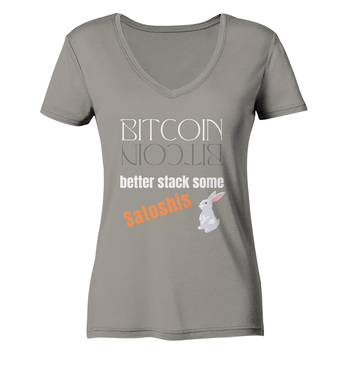 BITCOIN better stack some Satoshis - LADIES COLLECTION 21% automat. Rabatt bis zum Halving 2024 - Ladies V-Neck Shirt