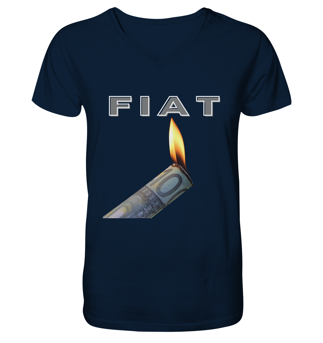 Fiat verbrennt Deine Zukunft - Mens Organic V-Neck Shirt