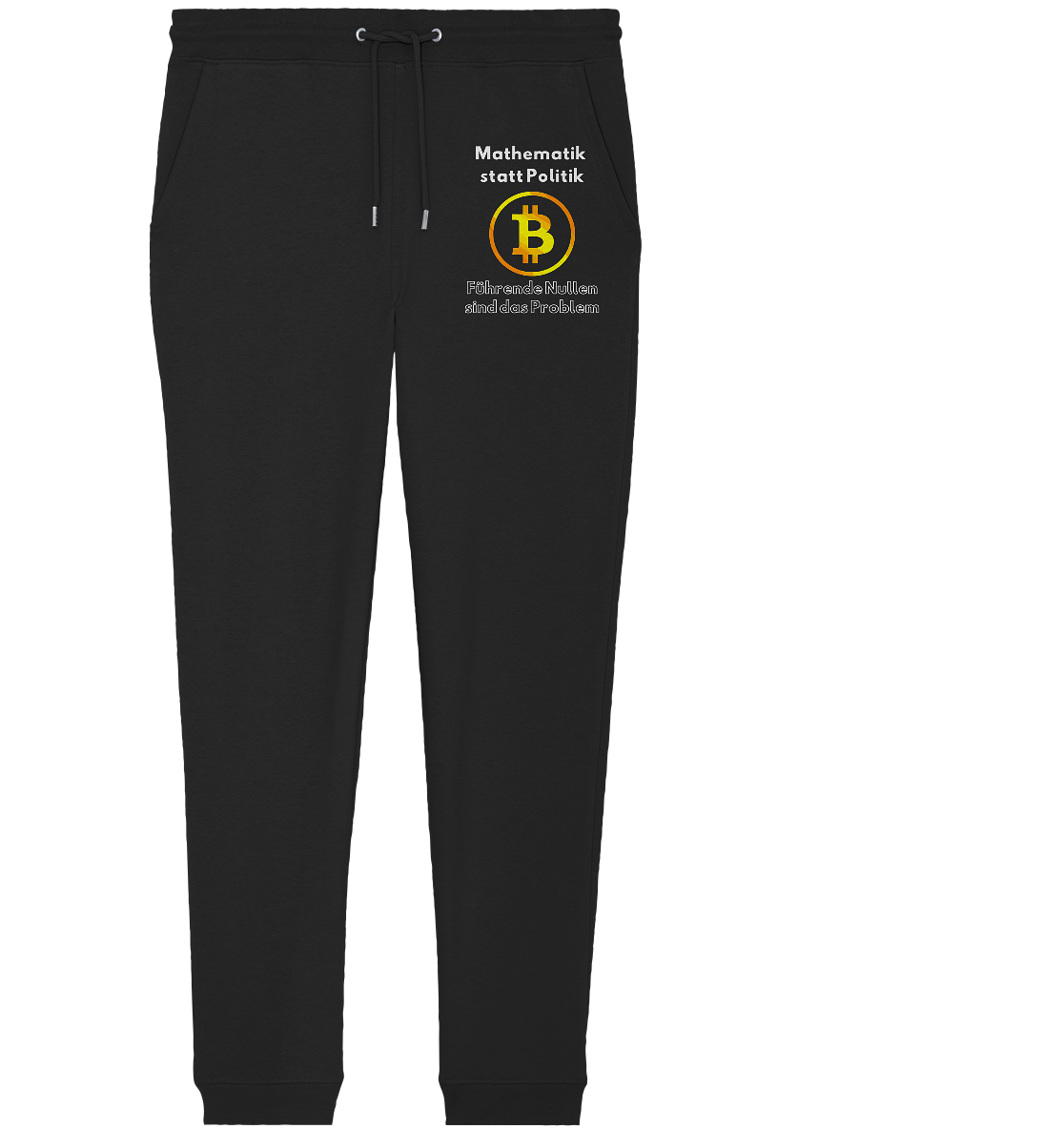 Mathematik statt Politik - führende Nullen sind (überall) das Problem ;-) Variante: unten offene Schrift - Organic Jogger Pants