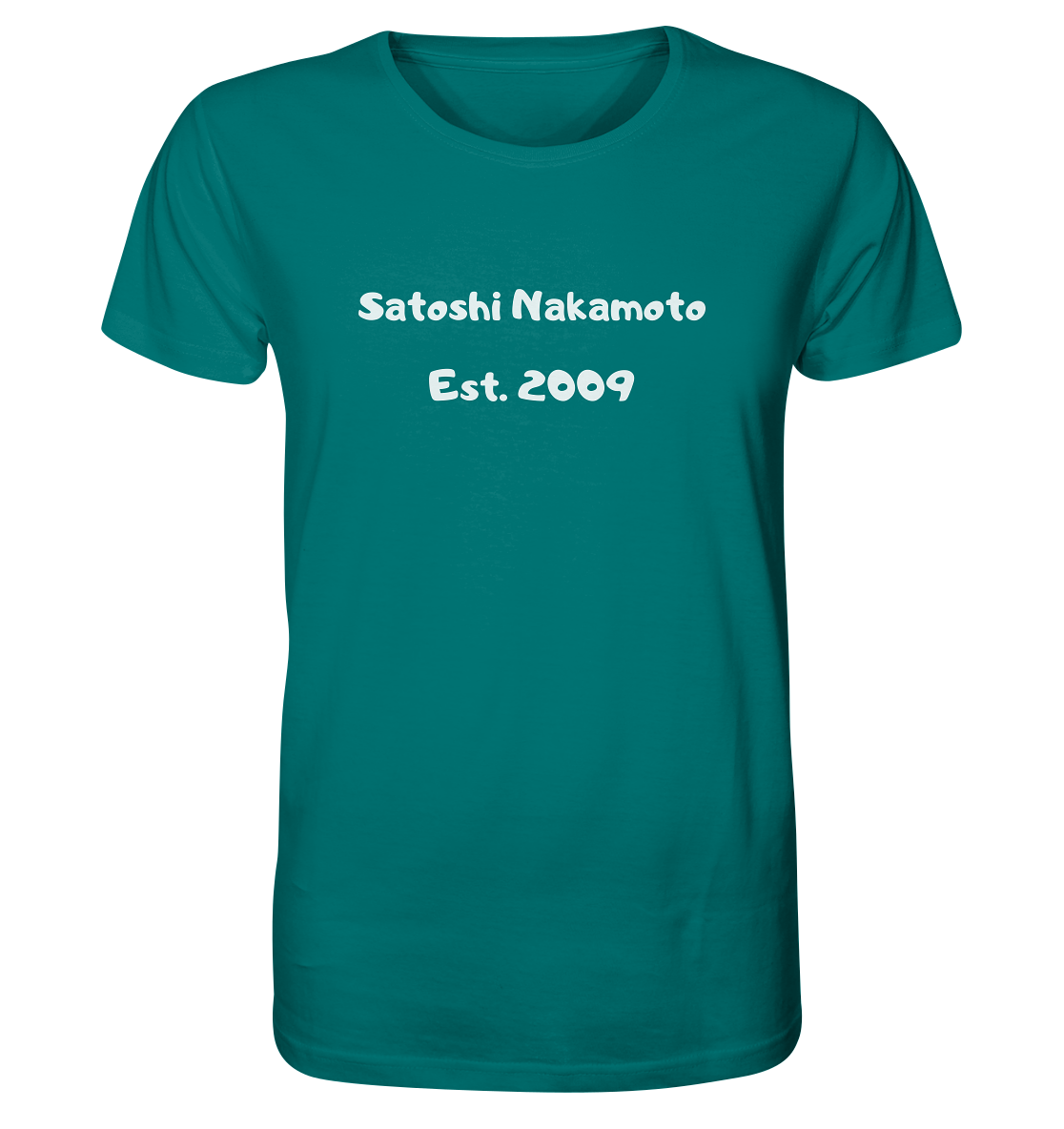 Satoshi Nakamoto Est. 2009 (Signatur pur) - Organic Shirt