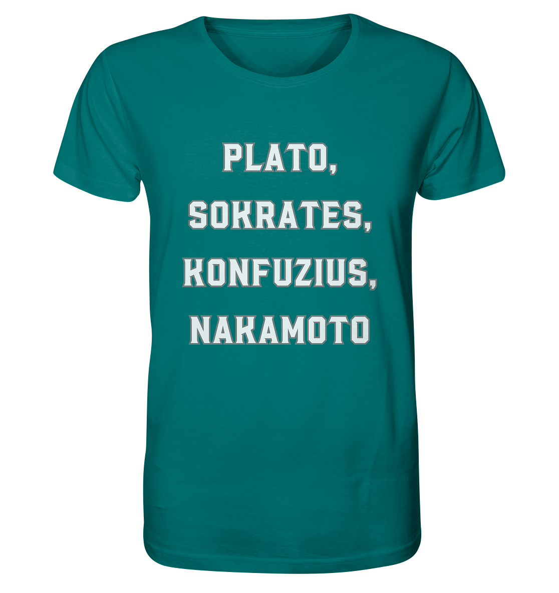 PLATO, SOKRATES, KONFUZIUS, NAKAMOTO - Organic Shirt