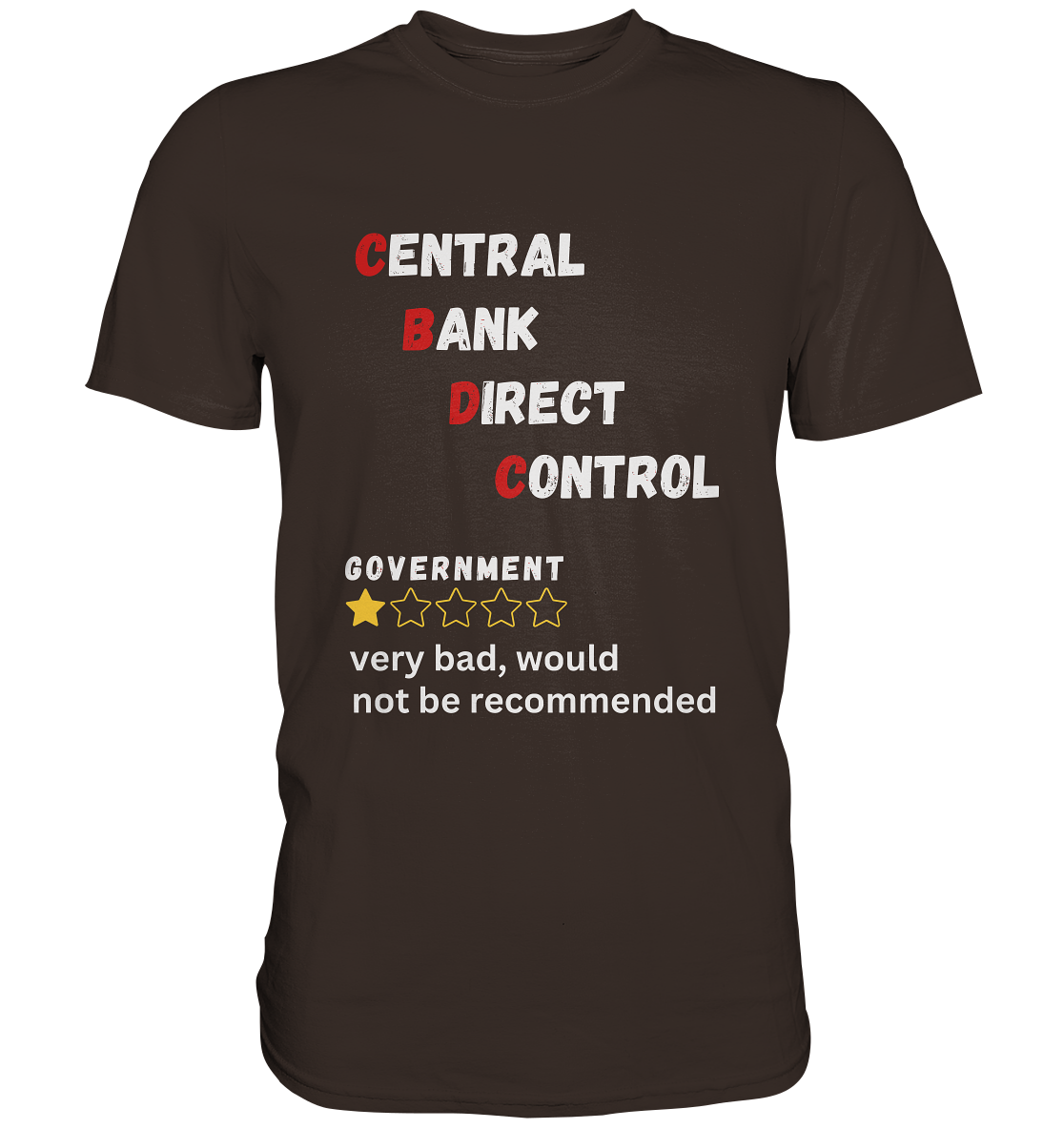 CENTRAL BANK DIRECT CONTROL - Government... not be recommended (Ladies Collection 21% Rabatt bis zum Halving 2024) - Premium Shirt