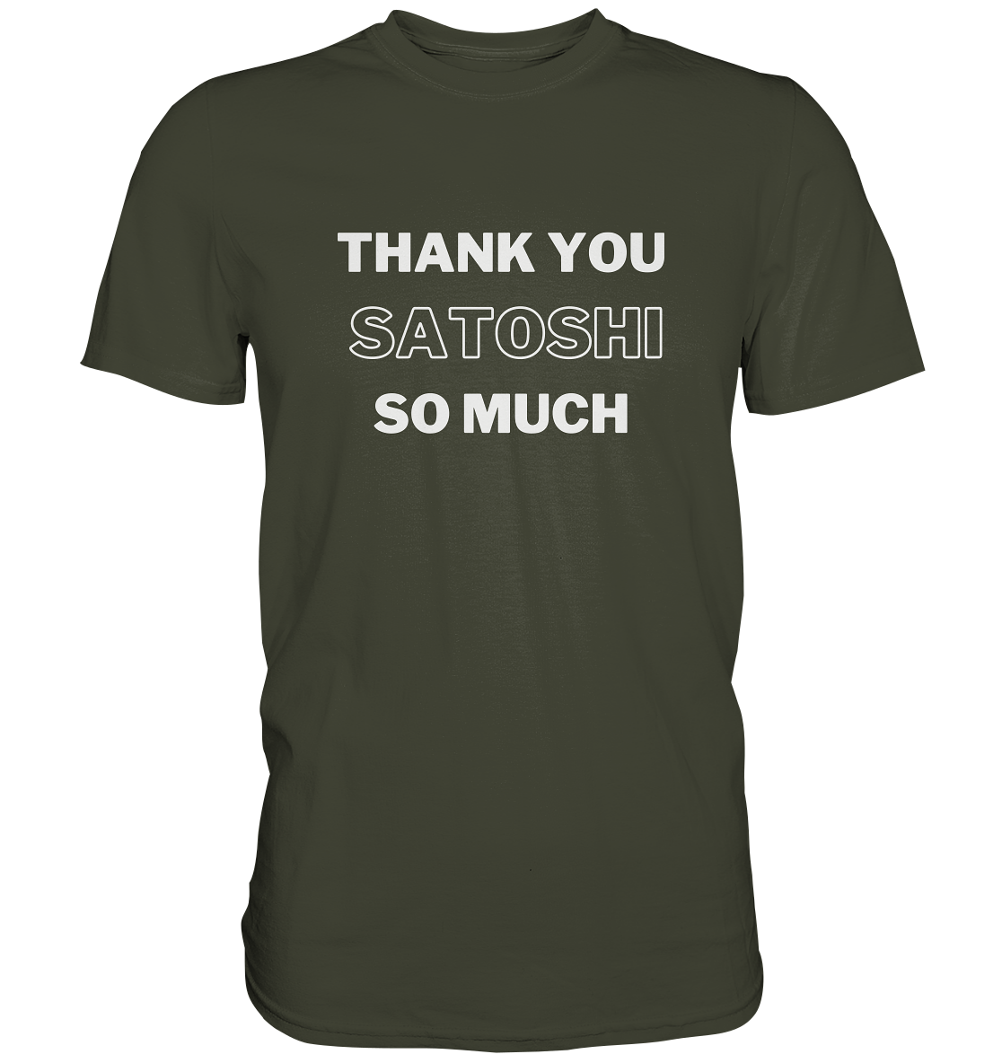 THANK YOU SO MUCH SATOSHI (Version pure white) - LADIES COLLECTION 21% automat. Rabatt bis zum Halving 2024 - Premium Shirt