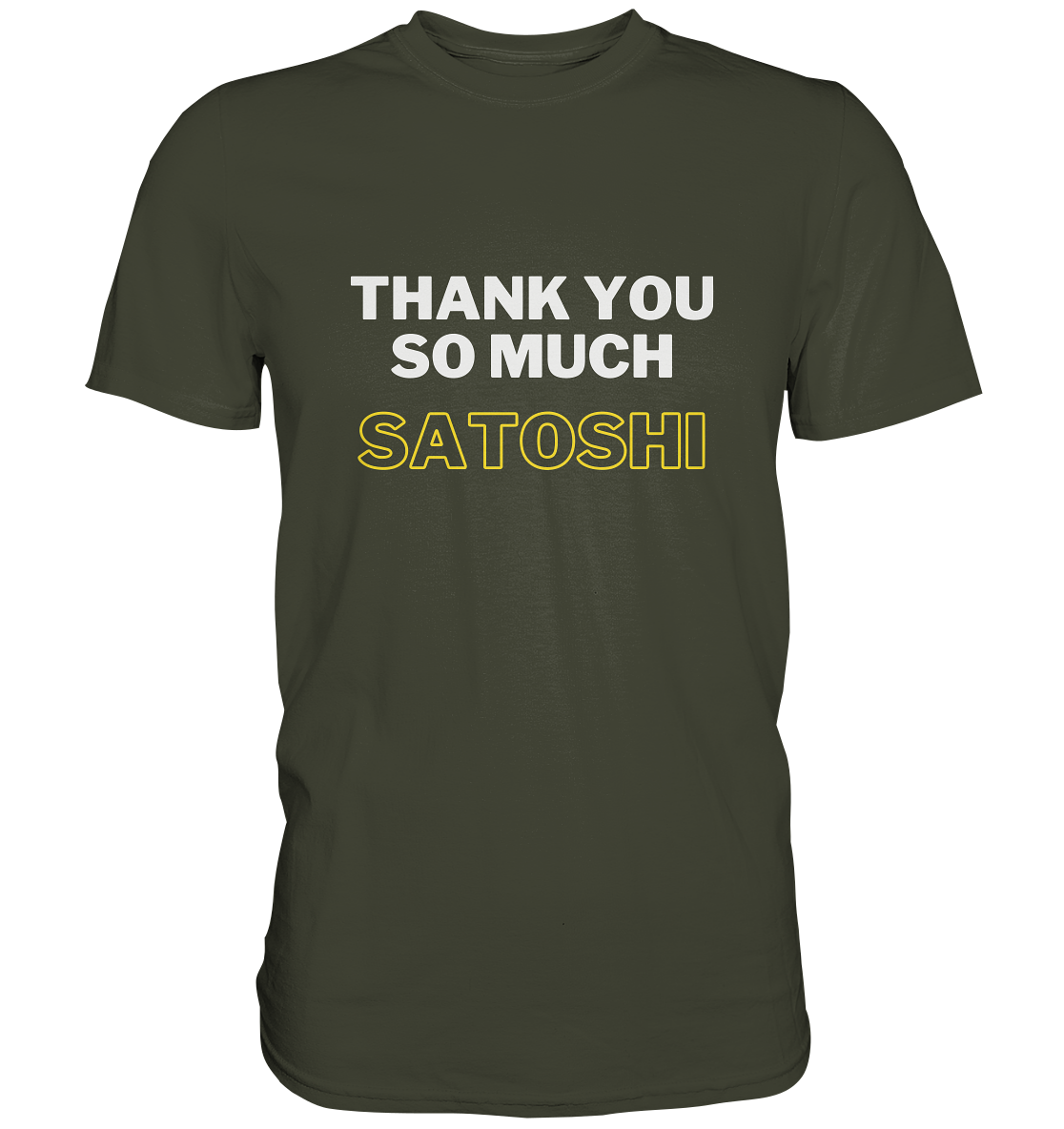 THANK YOU SO MUCH SATOSHI (weiss / gelb) - Premium Shirt
