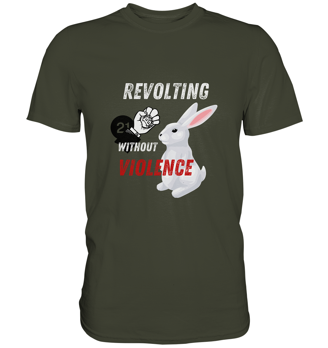 REVOLTING WITHOUT VIOLENCE - LADIES COLLECTION 21% automat. Rabatt bis zum Halving 2024 - Premium Shirt