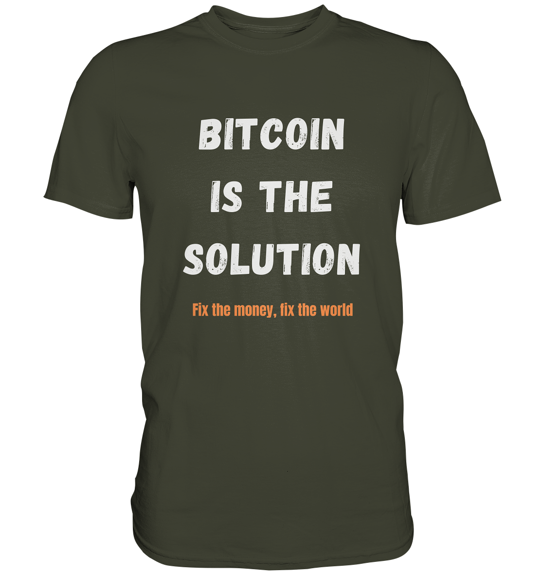 BITCOIN IS THE SOLUTION - Fix the money, fix the world - LADIES COLLECTION 21% automat. Rabatt bis zum Halving 2024 - Premium Shirt