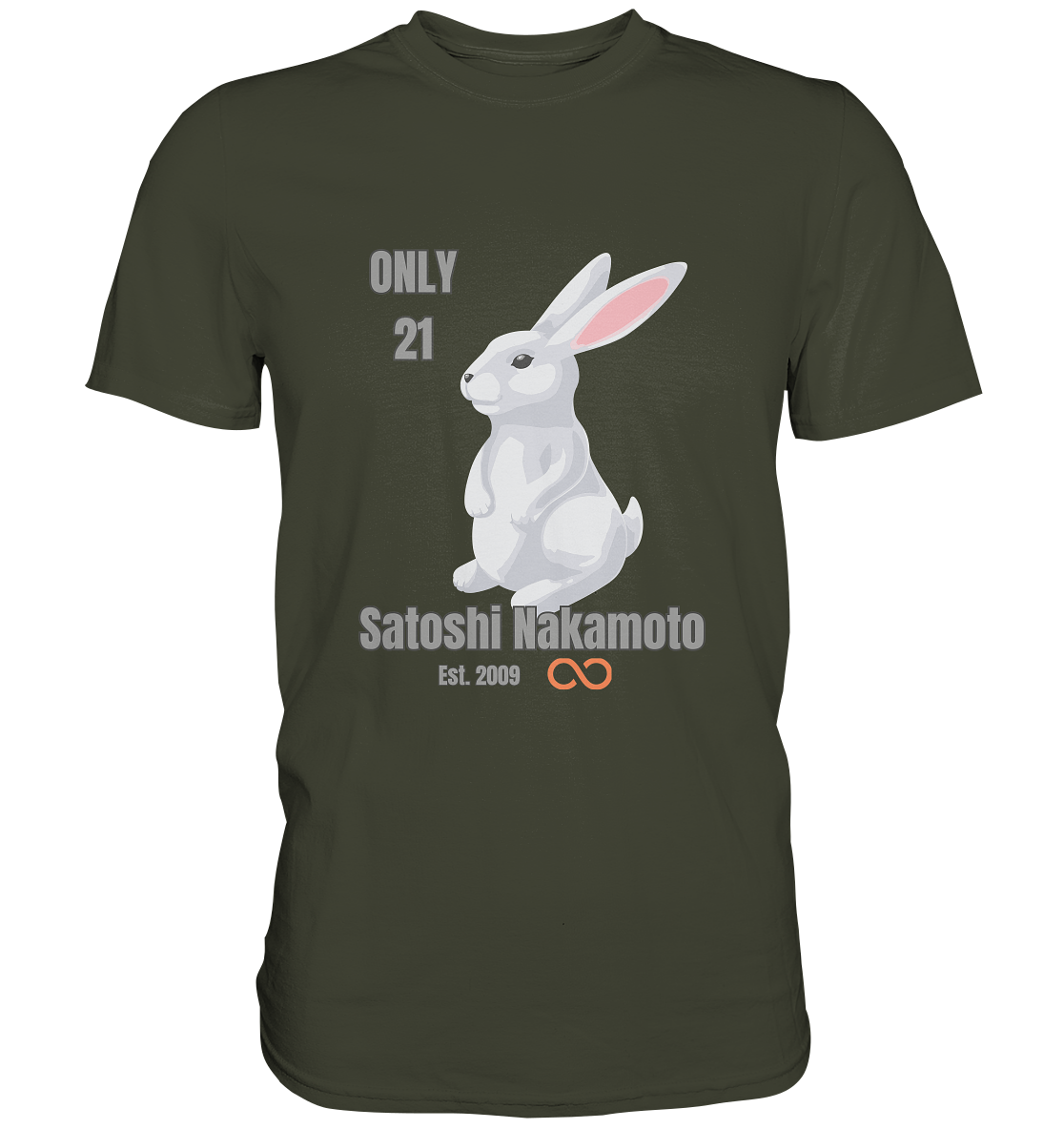 SATOSHI NAKAMOTO Est. 2009 (unendlich) ONLY 21- LADIES COLLECTION 21% automat. Rabatt bis zum Halving 2024 - Premium Shirt