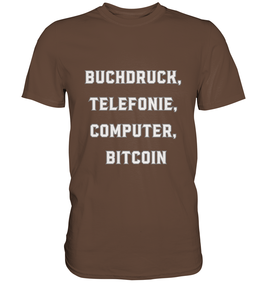 Buchdruck, Telefonie, Computer, Bitcoin - Premium Shirt